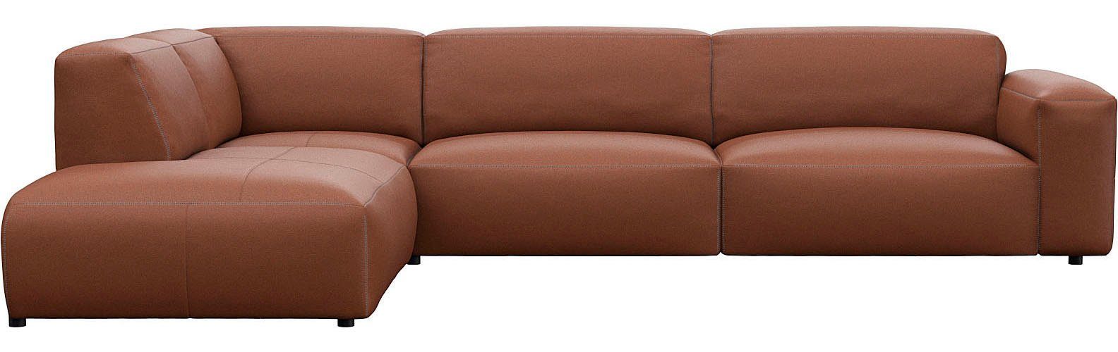 FLEXLUX Ecksofa Lucera, super bequem durch hochwertigen Sitzaufbau mit Kaltschaum, modern & anschmiegsam, L-Form, Designsofa