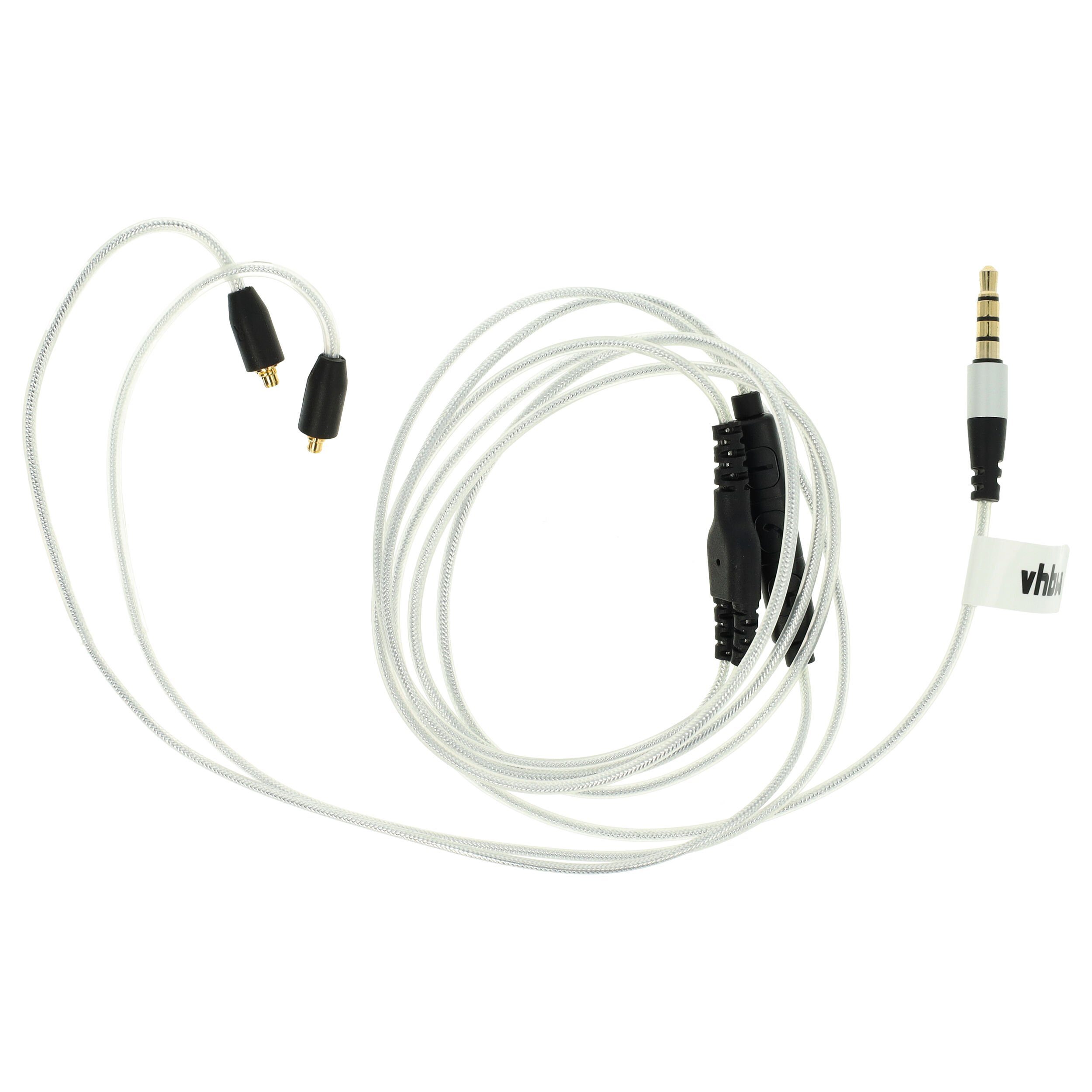 vhbw passend für Logitech Ultimate Ears UE 900 Kopfhörer Audio-Kabel,  passend für Logitech Ultimate Ears UE 900 Kopfhörer, Stecker-Ausführung:  gerade | Kabellänge: 120 cm | Gewicht: 11 g | Farbe: silber