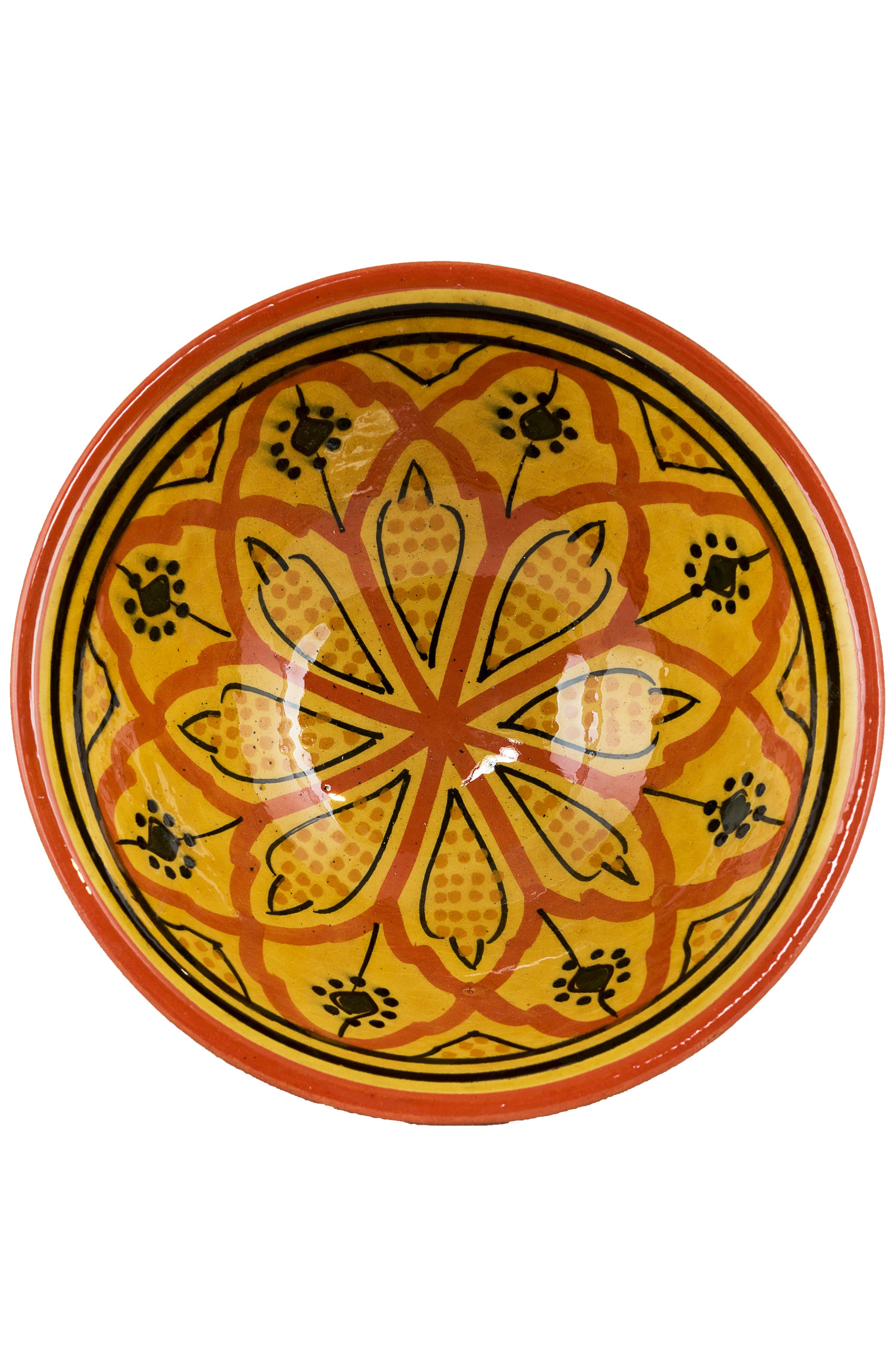 Marrakesch Orient & Mediterran Interior Dekoschale Orientalische Keramikschale Schale Rund Amoda Ø 15cm Groß (1 Schüssel), handbemalt