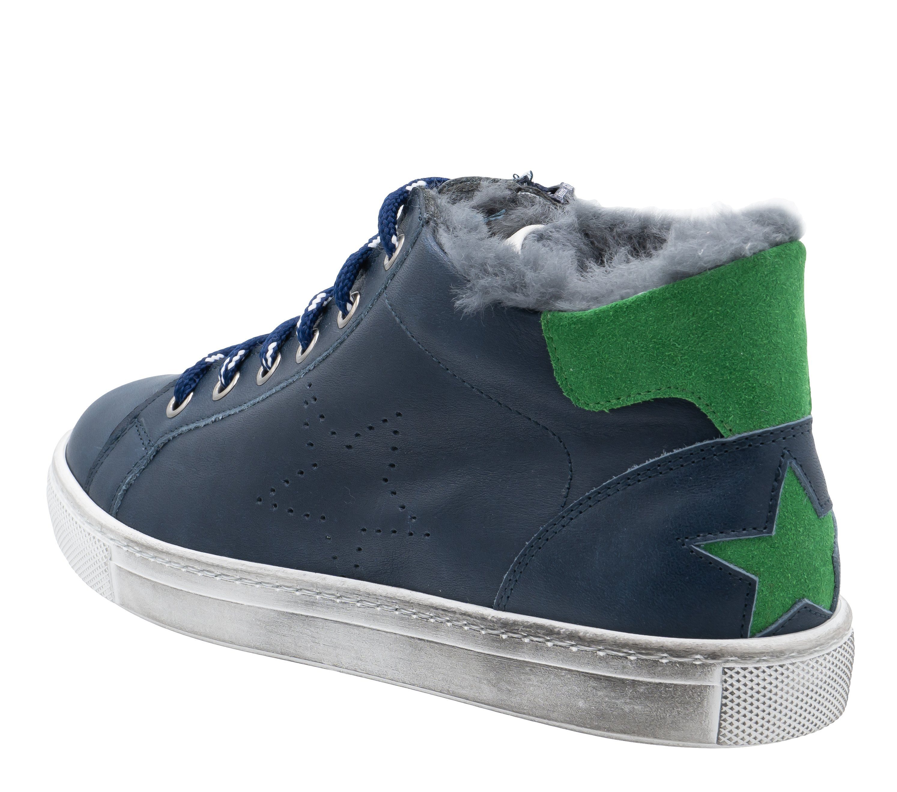 Zecchino d'Oro Zecchino d'Oro Sneaker Junge F15-4688 Winterschuhe Lammfell Blau Stiefelette