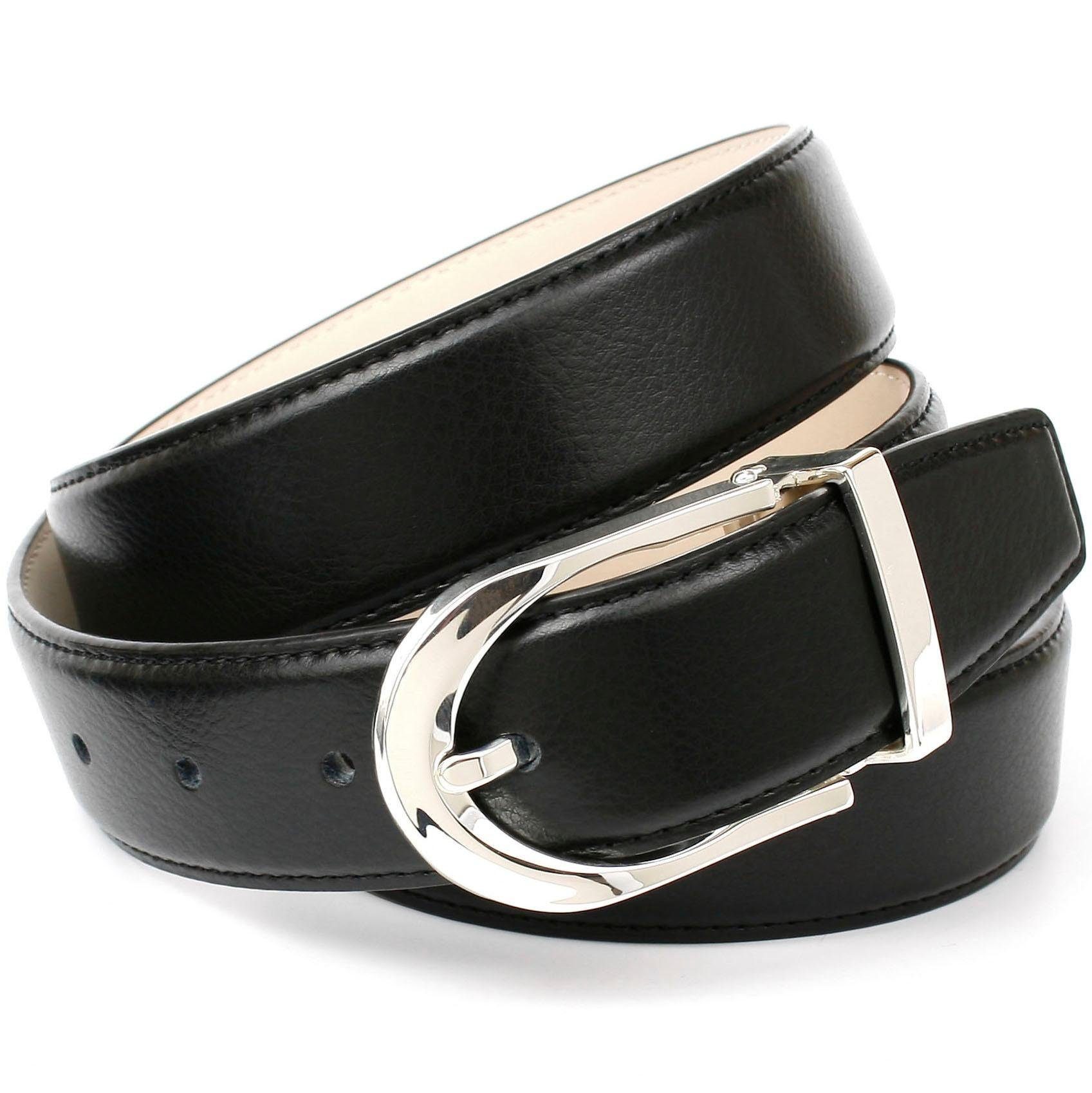 Anthoni Crown Ledergürtel Mit glänzender Schließe günstig online kaufen