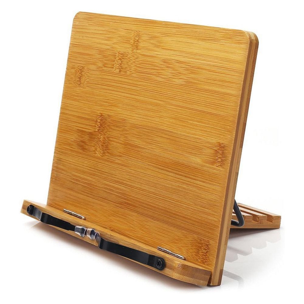 TUWENA Kochbuchhalter Holz Einstellbar Faltbar Leseständer Buchhalter Cookbook Stand