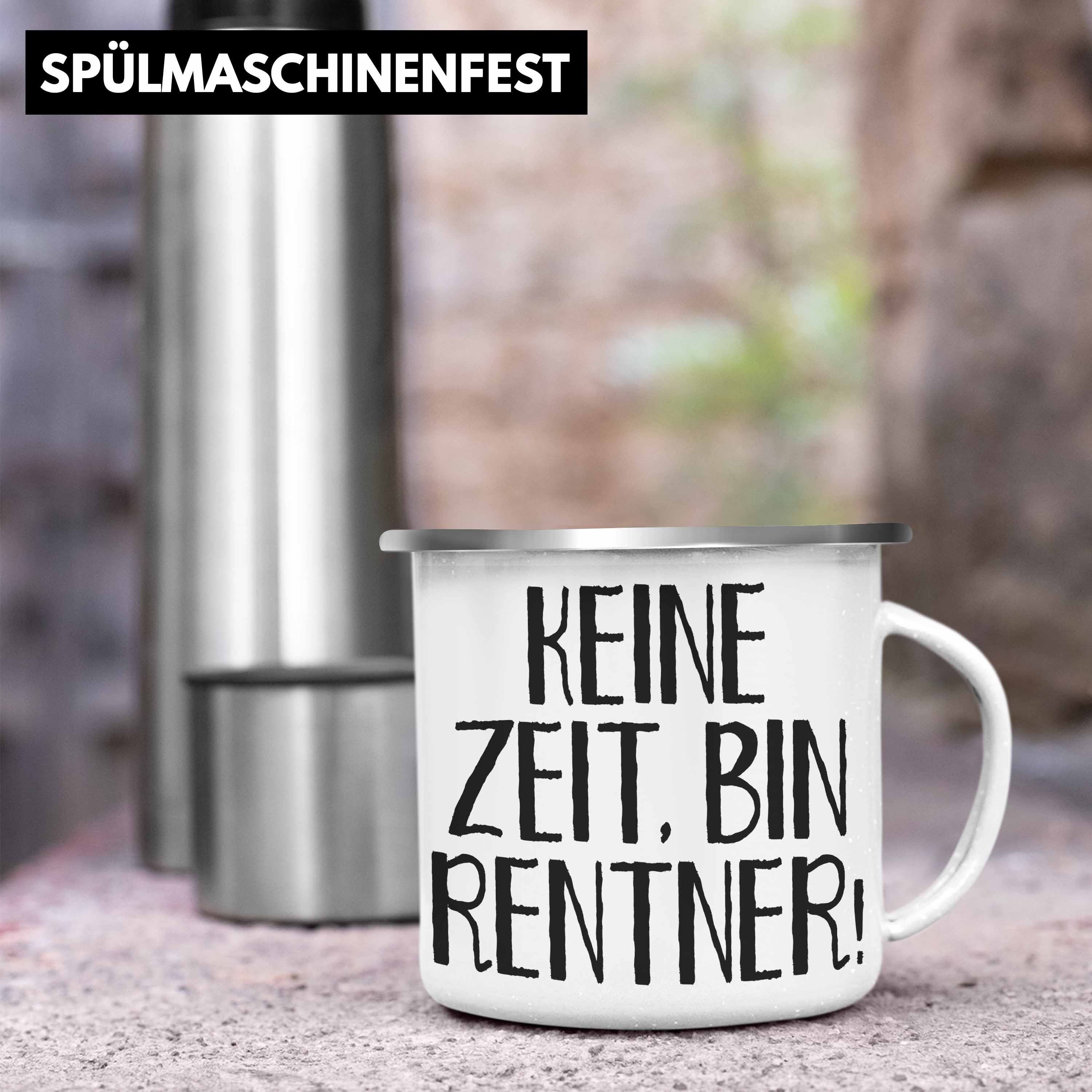 Thermotasse Trendation - Rentner Emaille Tasse Geschenk Ruhestand Frau Mann Renteneintritt Geschenke für Männer Frauen Lustig Rentnerin Pensionierung Kollegin