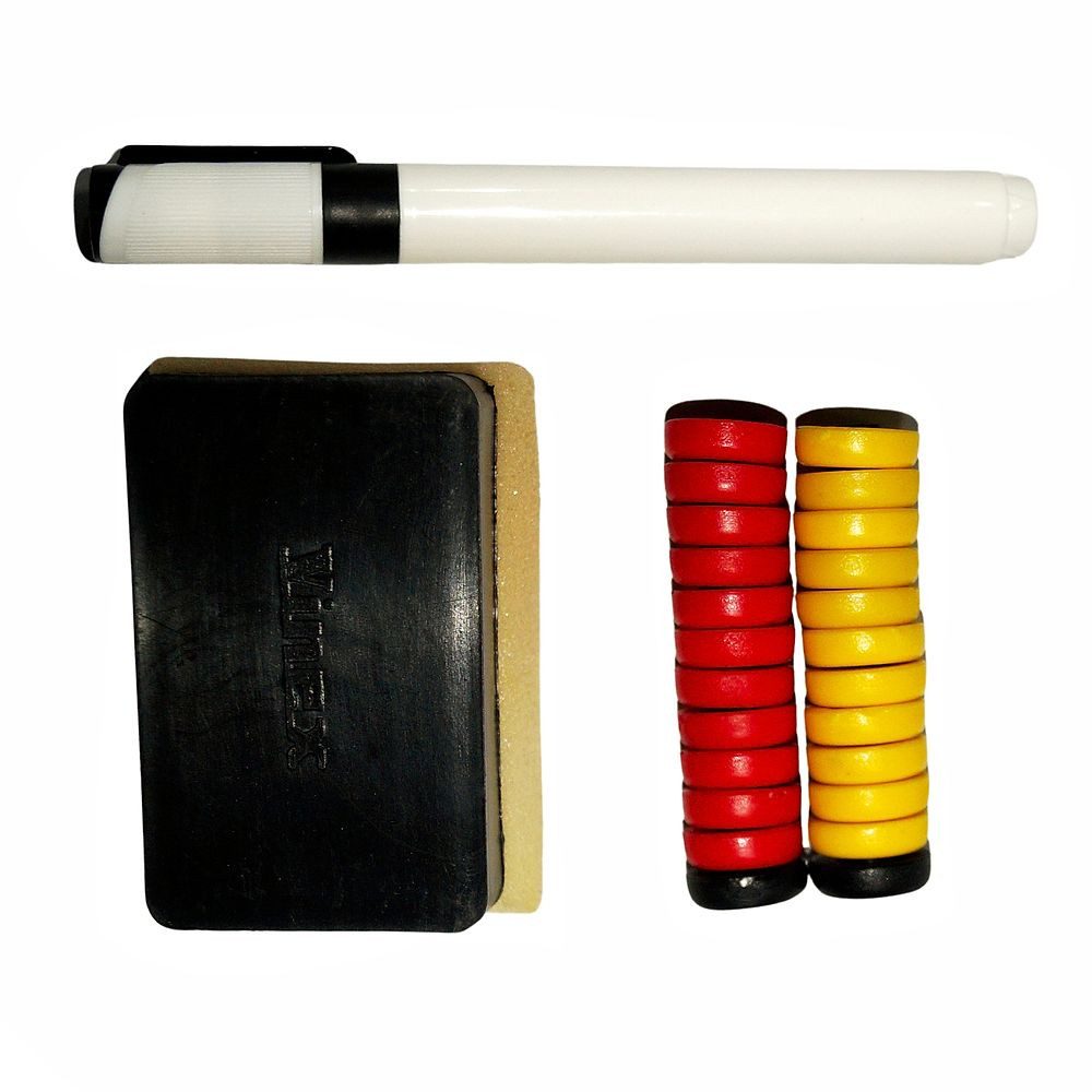 Sport-Thieme Taktiktafel Magnete-Set für Taktiktafel Fußball, Set aus Magneten, Marker und Schwamm