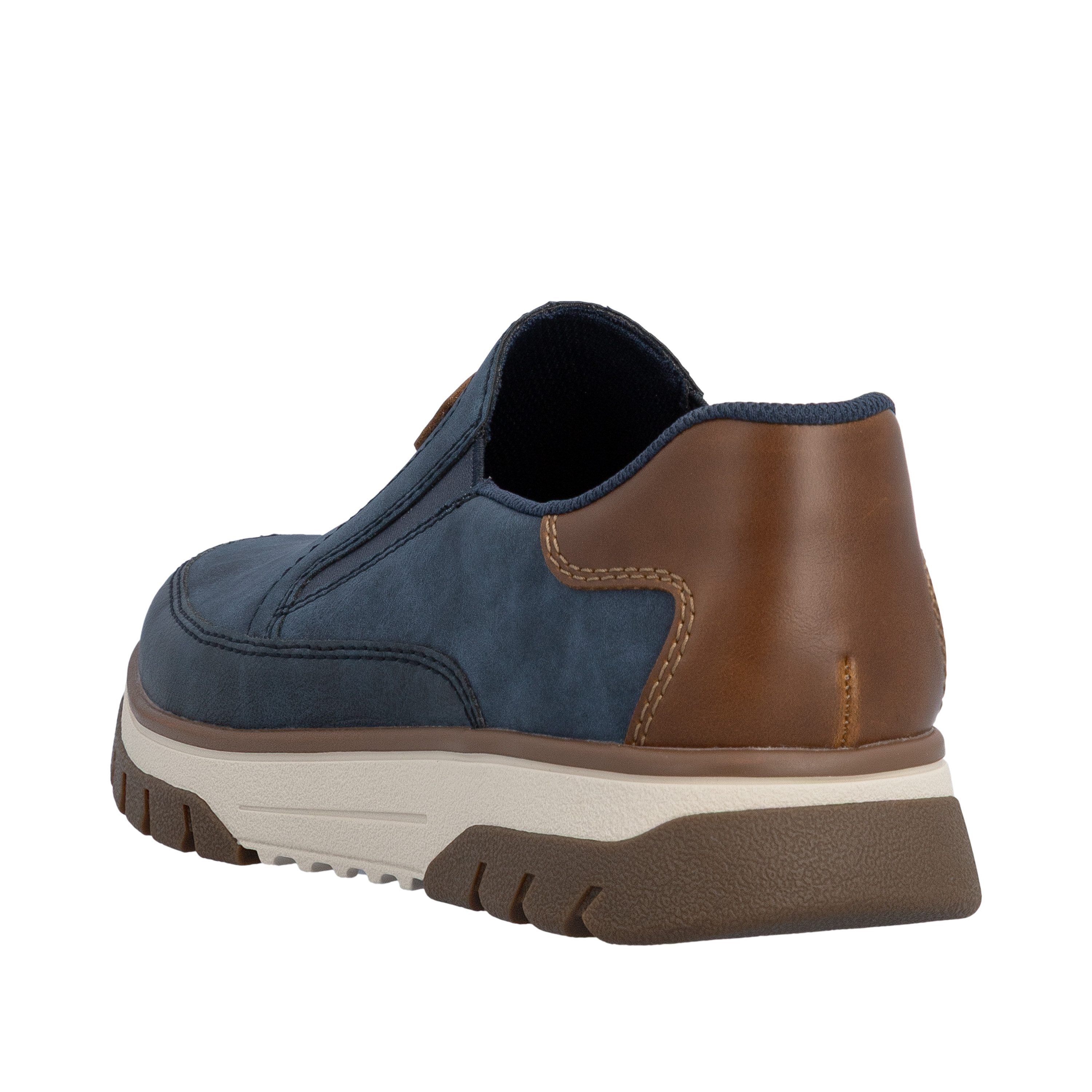 Rieker Slip-On Sneaker Slipper, Halbschuh, Freizeitsneaker mit Kontrastbesatz