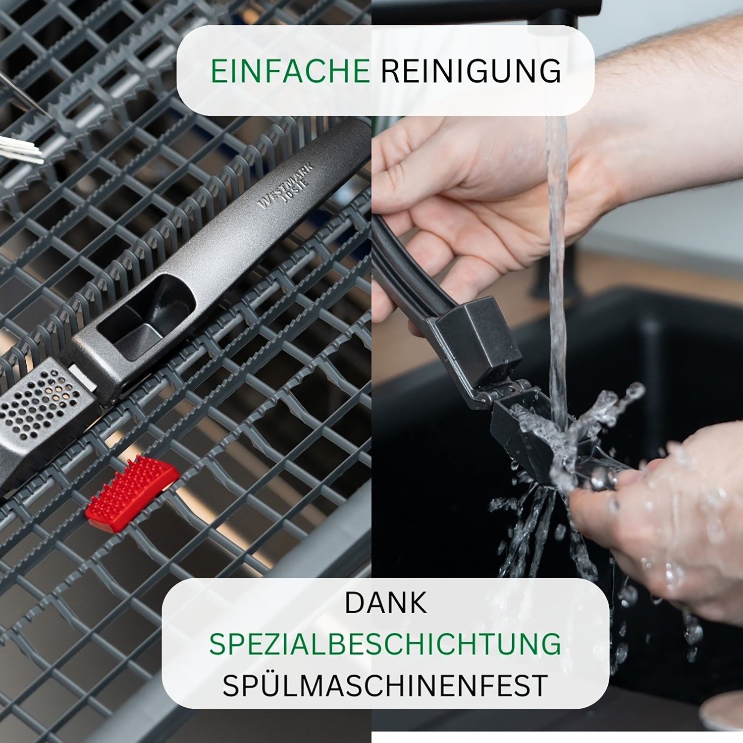 WESTMARK Knoblauchpresse »Josie« Black Edition, Aluminium, Kunststoff, spülmaschinengeeignet, Made in Germany