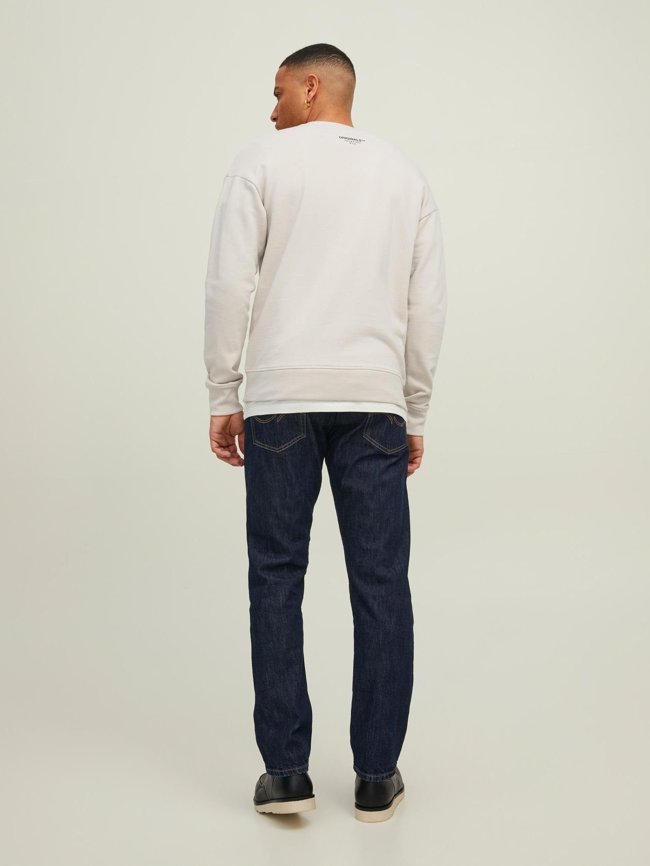 in Jones Sand Jack Sweater Basic 4672 Sweatshirt Rundhals Shirt Langarm & JORCLEAN Pullover