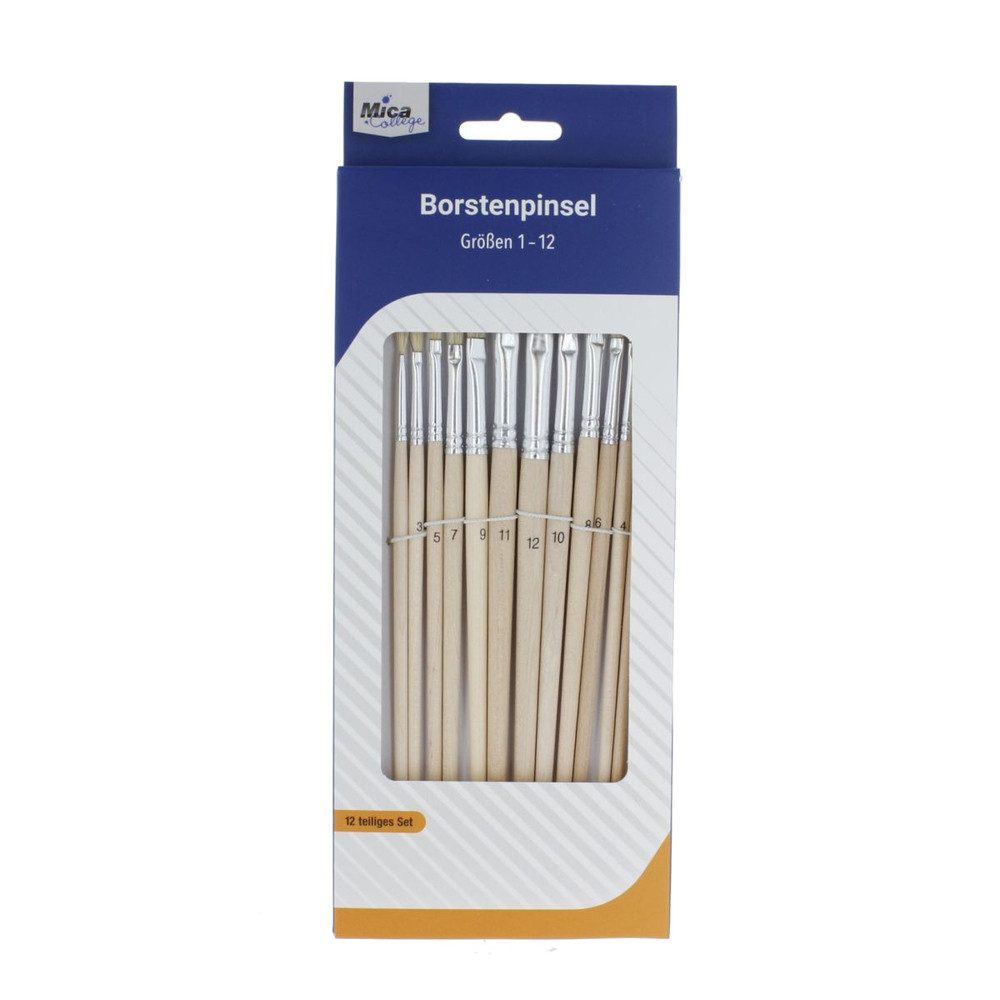 MICA Pinsel Borstenpinselset Größen 1 - 12