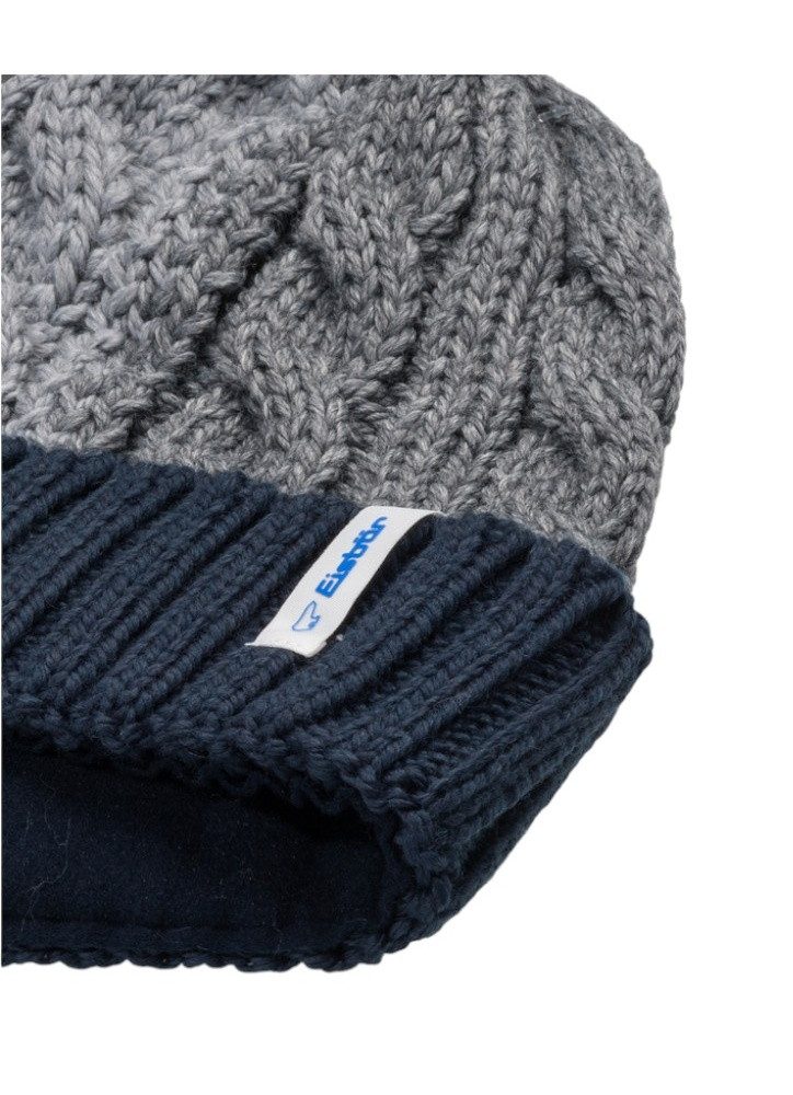 Eisbär Beanie Alba - Merinomix - grau/navyblau - 1 Stück