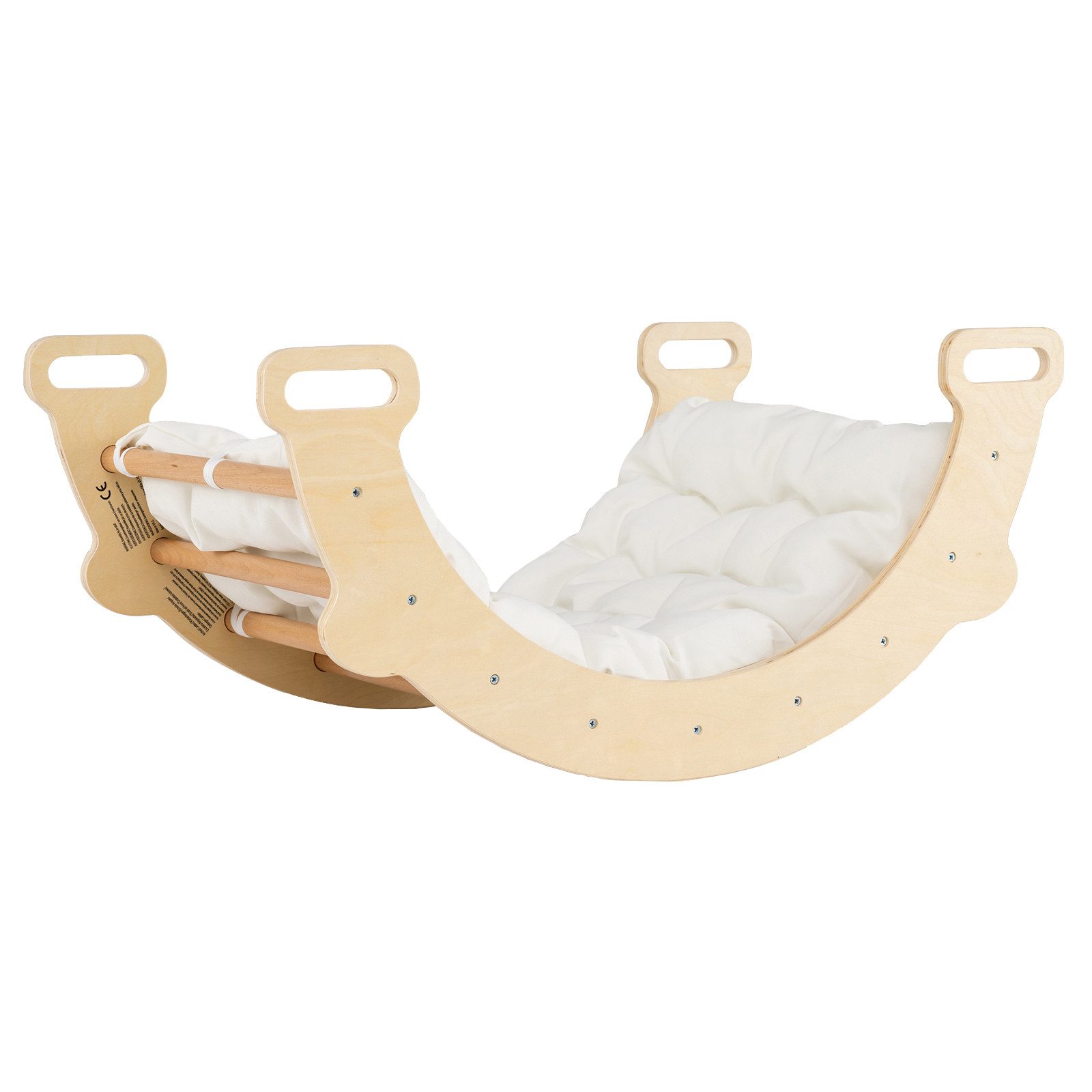 COSTWAY Klettergerüst, 3-in-1 Montessori Kletterbogen mit Kissen, ab 1 Jahr