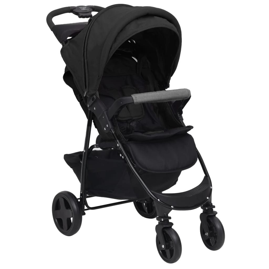 Kombi-Kinderwagen Kinderwagen Kinderkarre Buggy mit Sonnendach 2-in-1 Kinderwagen Anthra