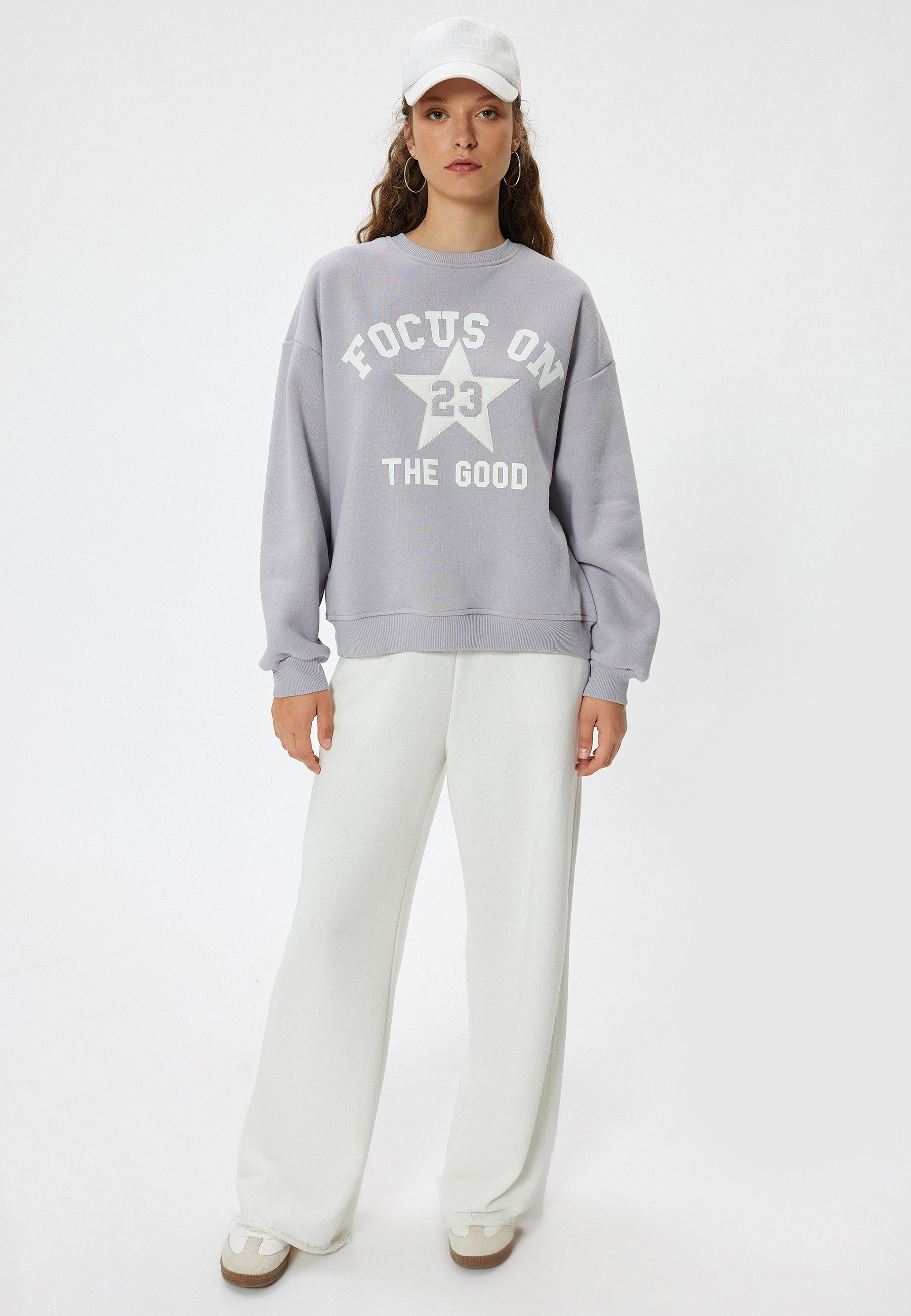 Koton Sweatshirt Rundhalsausschnitt Mit Aufdruck