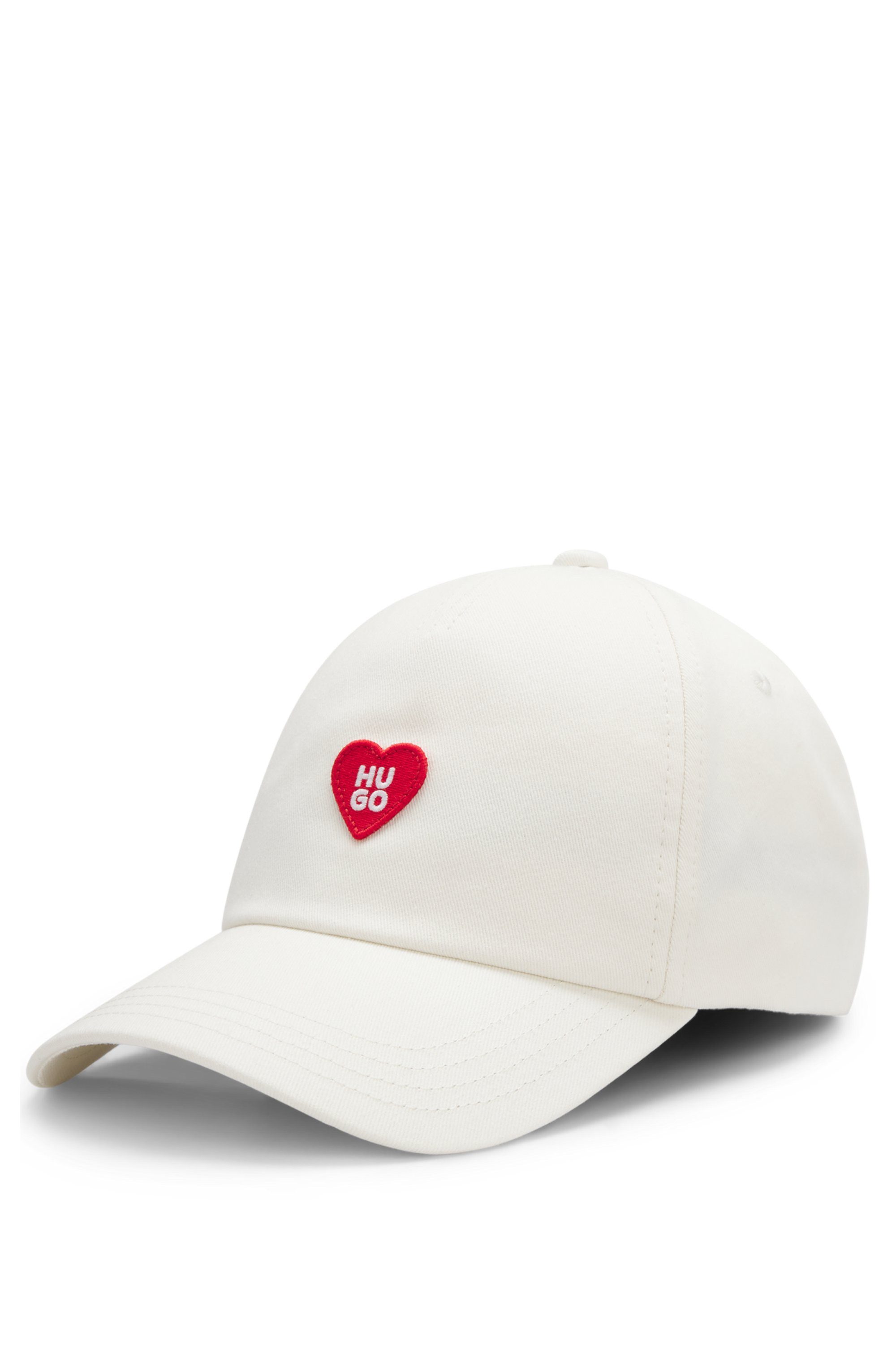 HUGO Baseball Cap Cara Valentine mit Aufnäher, Baumwoll-Twill