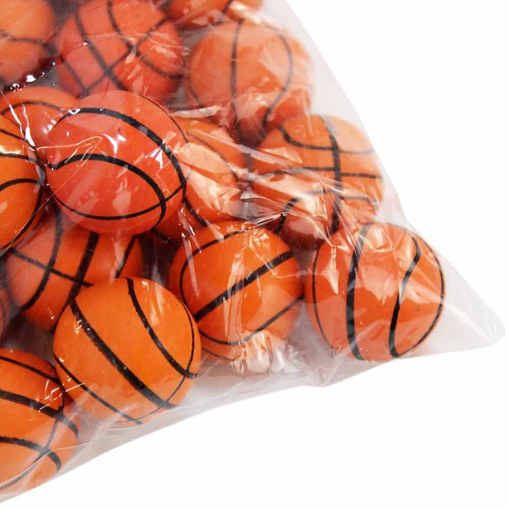 Krüger & Gregoriades Flummi Basketball Flummis - 100 Stück im Beutel - ca. 2,7 cm (100-St)