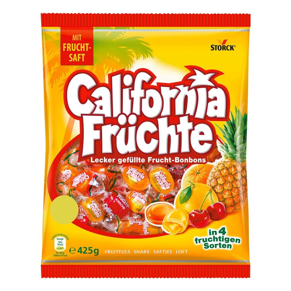 STORCK Süßigkeit California Früchte, Fruchtbonbons, 425 g