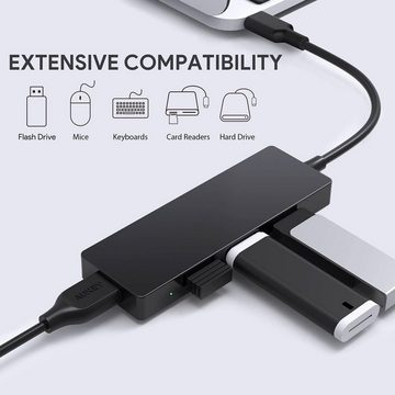 NAIPO CB-C64 USB-Adapter, USB-C auf 4-Port 3.0 Hub für Laptops & Desktops