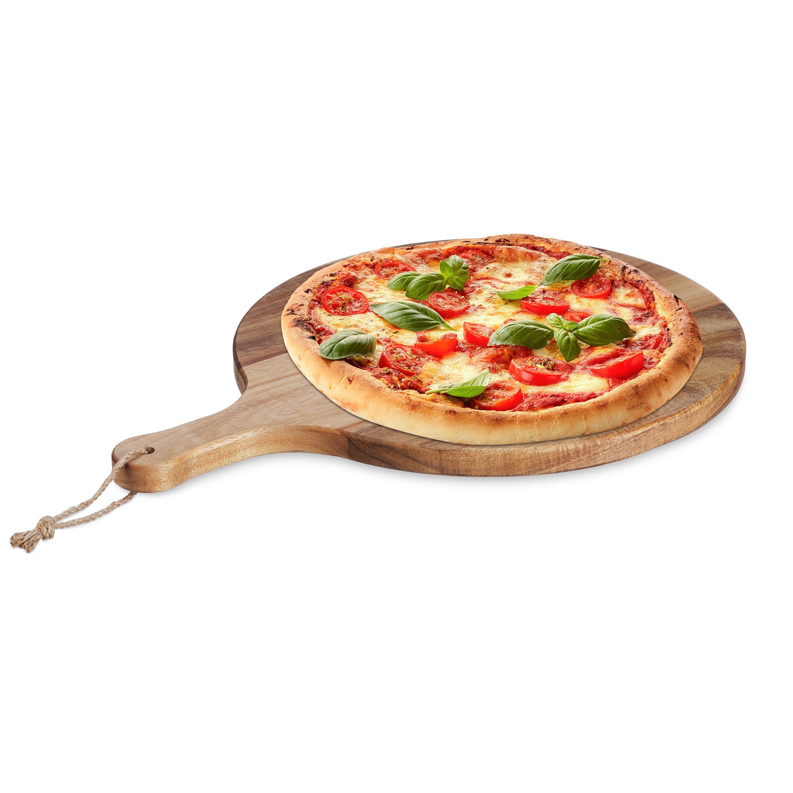 Pizzaschneidebrett Pizzabrett aus Akazienholz