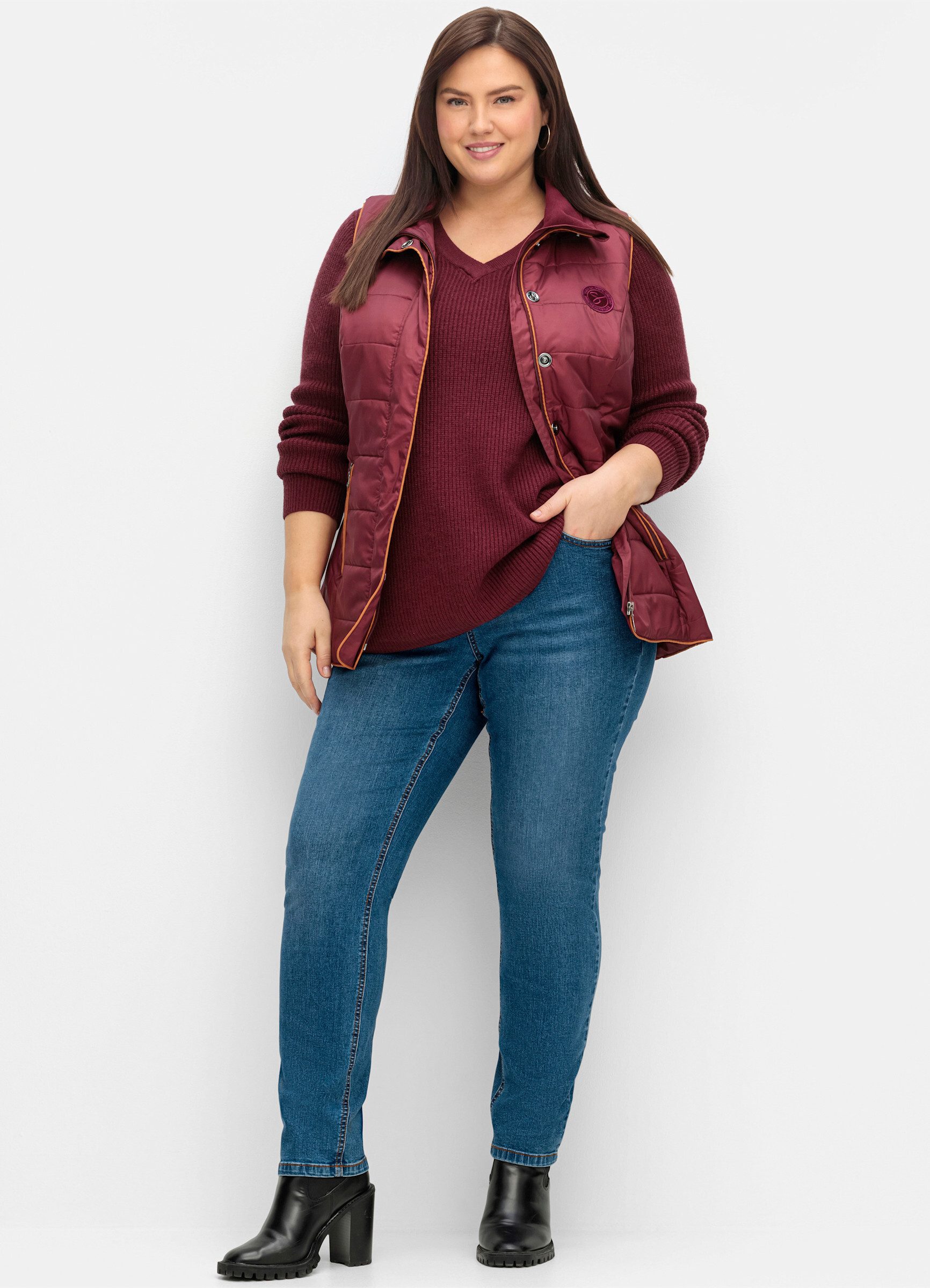 Sheego Bequeme Jeans 5-Pocket-Jeans . im komfortablen Curvy-Schnitt VERENA günstig online kaufen