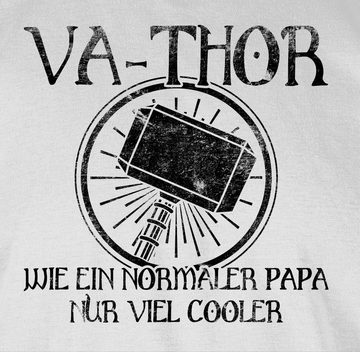 Shirtracer T-Shirt Vathor wie ein normaler Papa nur viel cooler - schwarz Vatertag Geschenk für Papa
