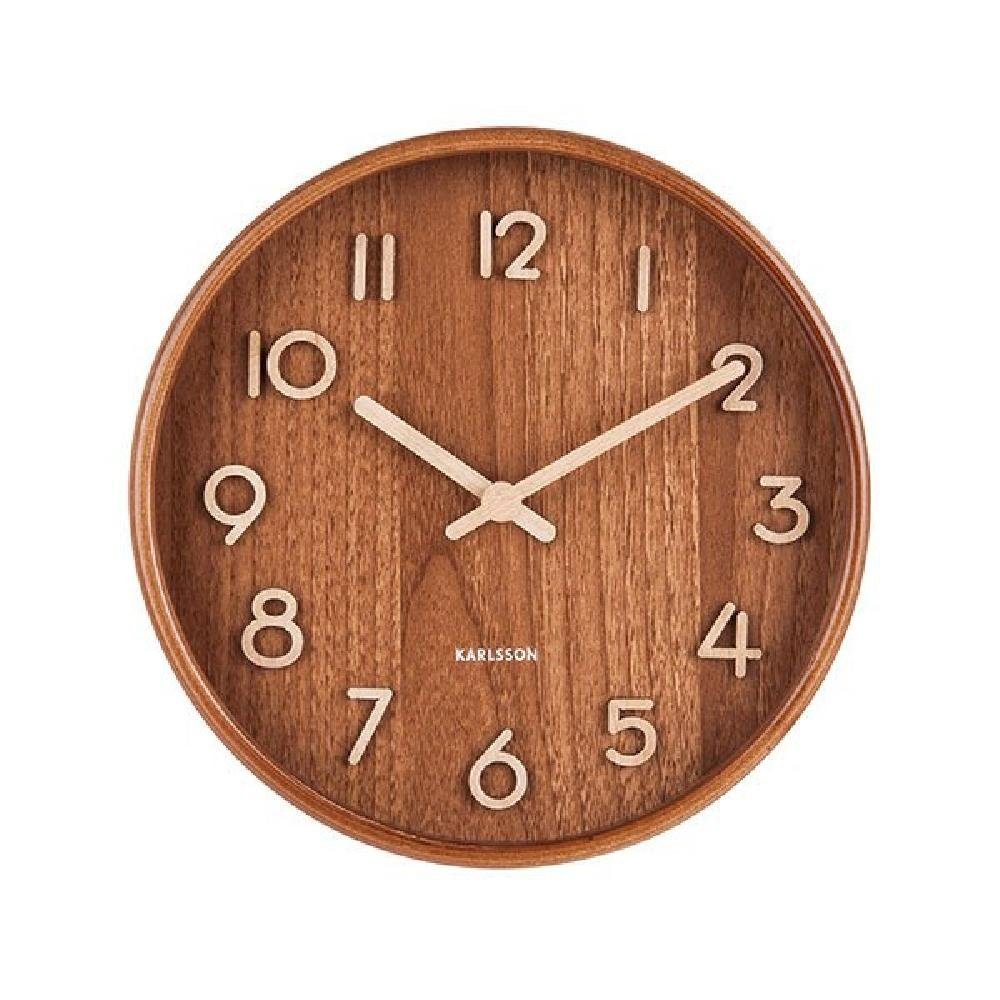 Karlsson Uhr Wanduhr Pure Dunkel (S)