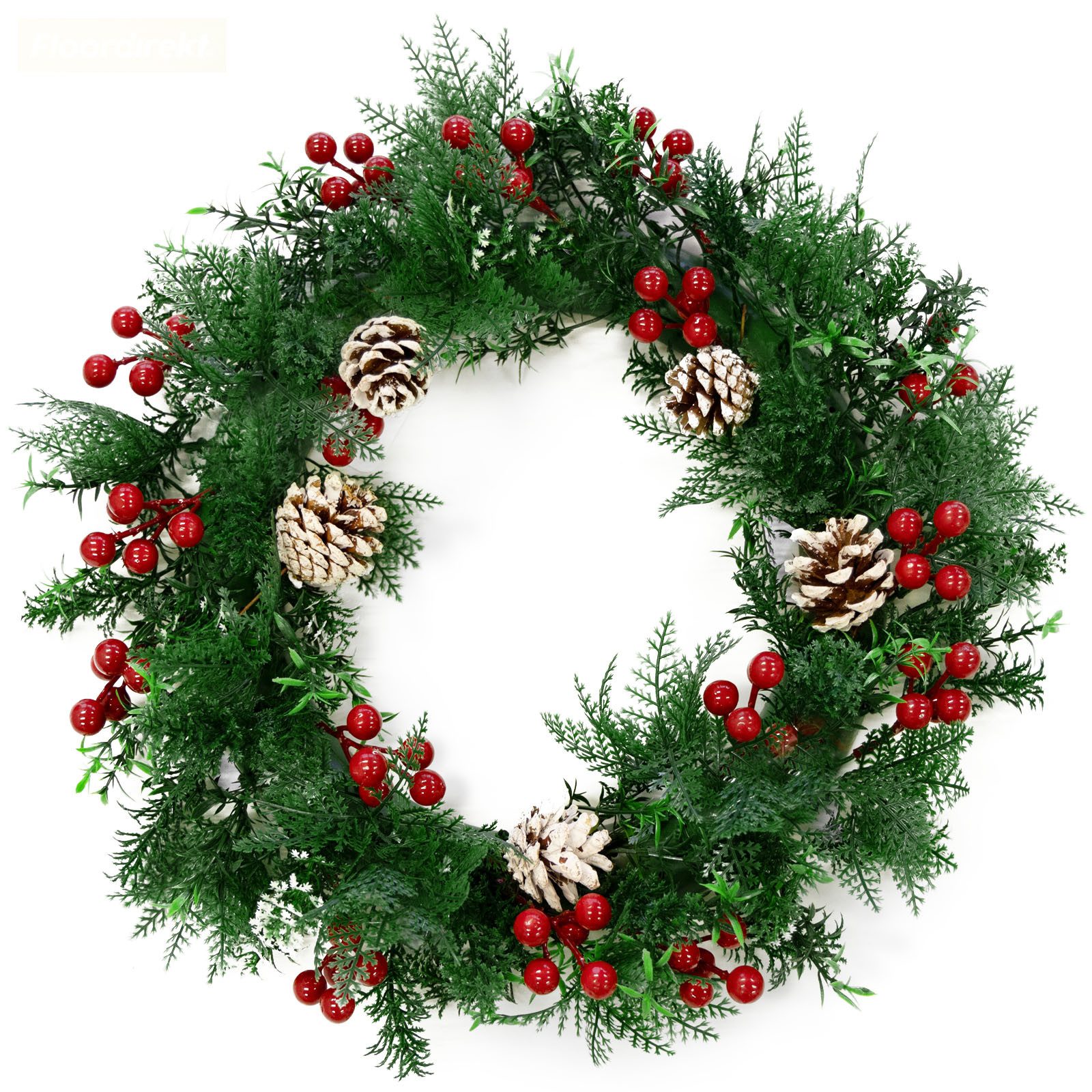 Kunstkranz Weihnachtskranz Yuletide, Stimmungsvolles, winterliches Design, Kubus, Weihnachtlicher Hingucker