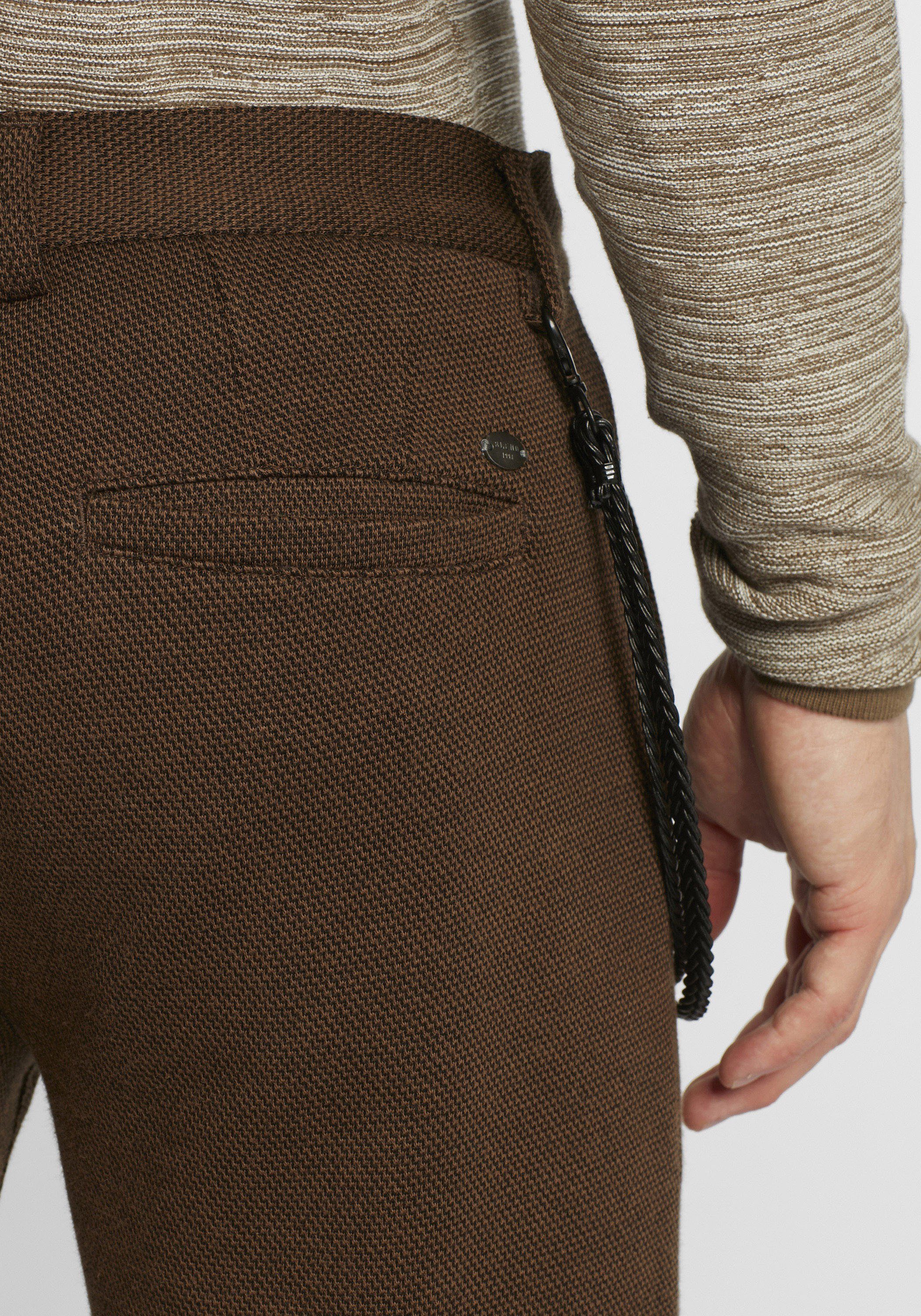 Blend Chinohose BHWalton Strukturierte Stoffhose mit Lederkette - Regular Fit