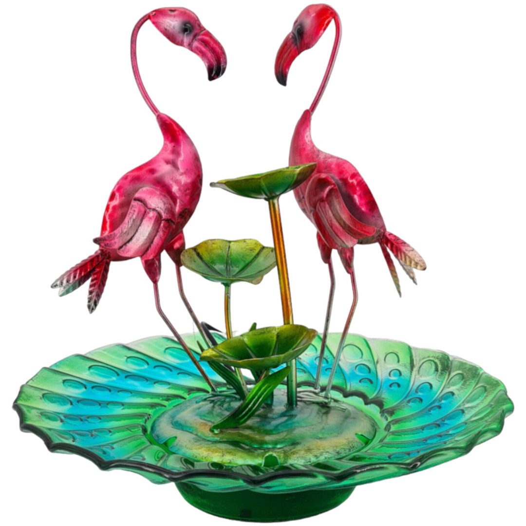 abc HOME Zimmerbrunnen Flamingos, Metall & Glas, 40 cm günstig online kaufen