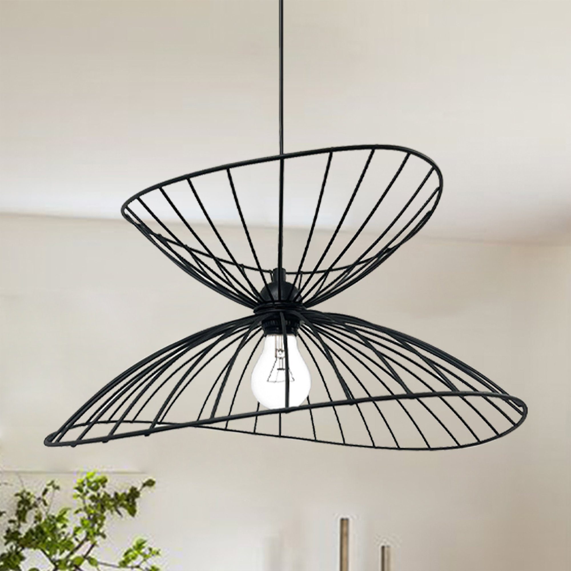 Bamyum Pendelleuchte Pendelleuchte Vertigo, Metall Schwarz 50 cm Modern Lampe, ohne Leuchtmittel
