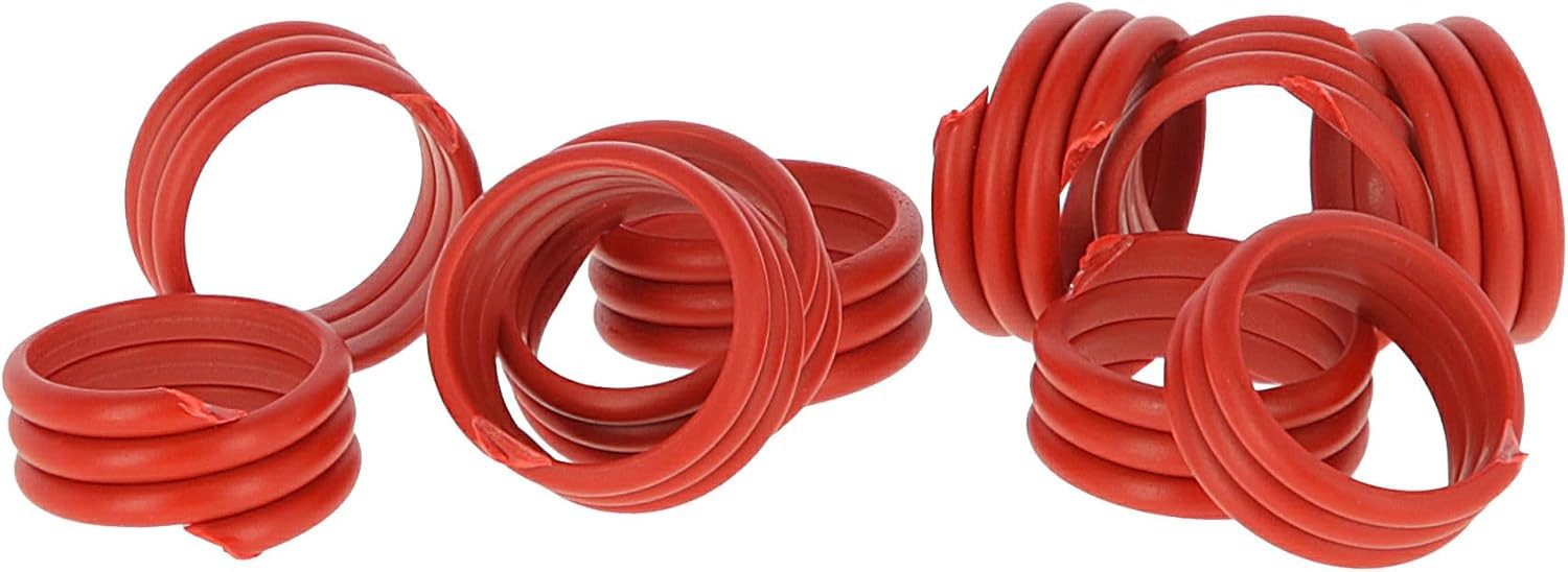 Kerbl Hühnerstall 20 Spiralringe rot 16 mm für Hühner, Puten, Fasane, usw..