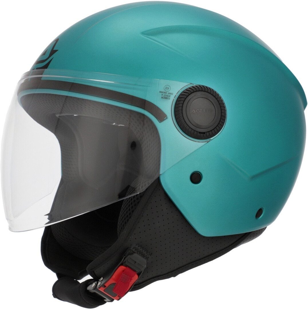 Acerbis Motorradhelm Jet Brezza Metallic Jethelm, Atmungsaktiv, Ratschenverschluss, ECE 22.06