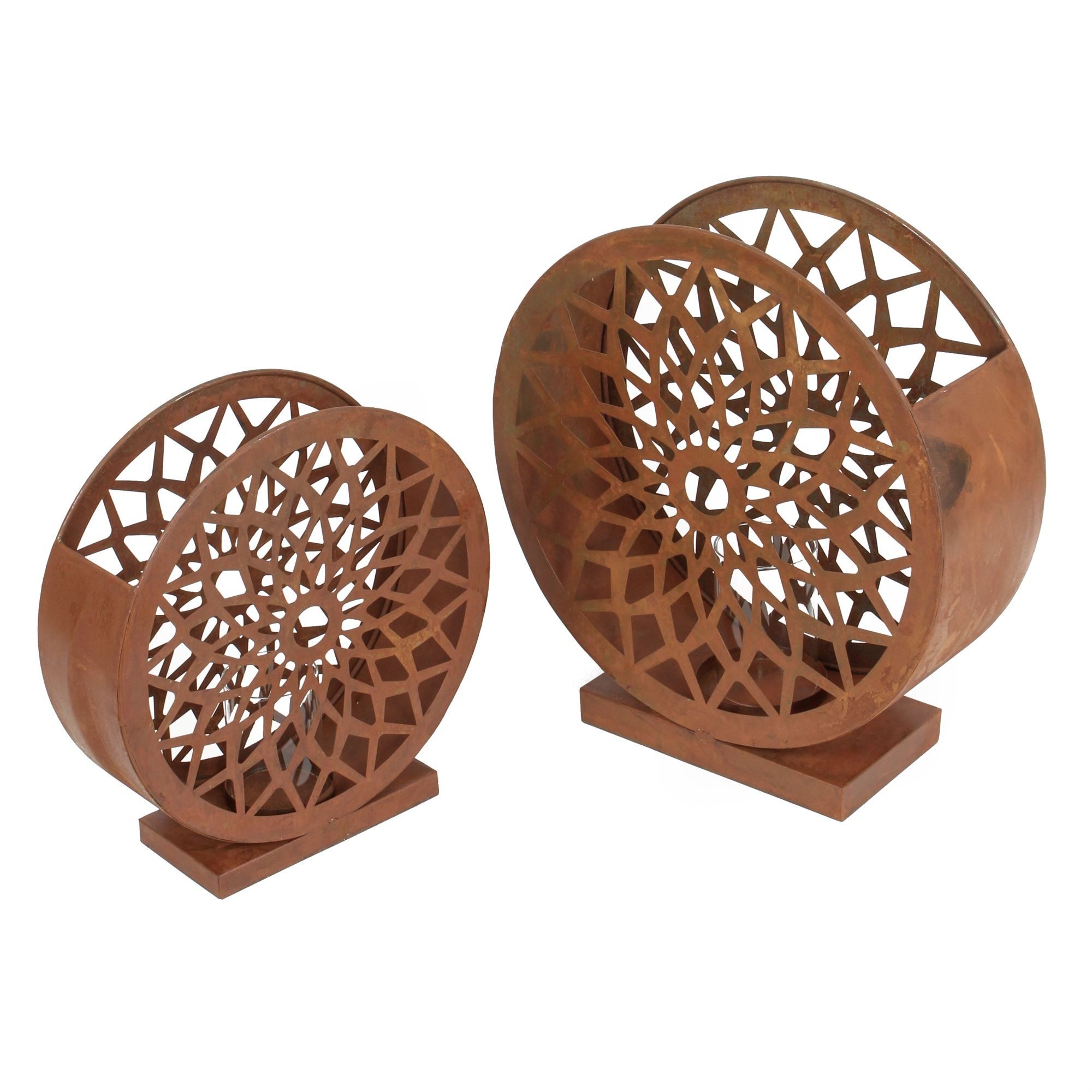 Frank Flechtwaren Windlicht, Windlicht Ornament 2er Set