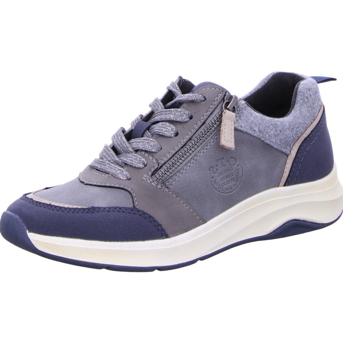 Freizeit Schnürer für Damen in grau Sneaker