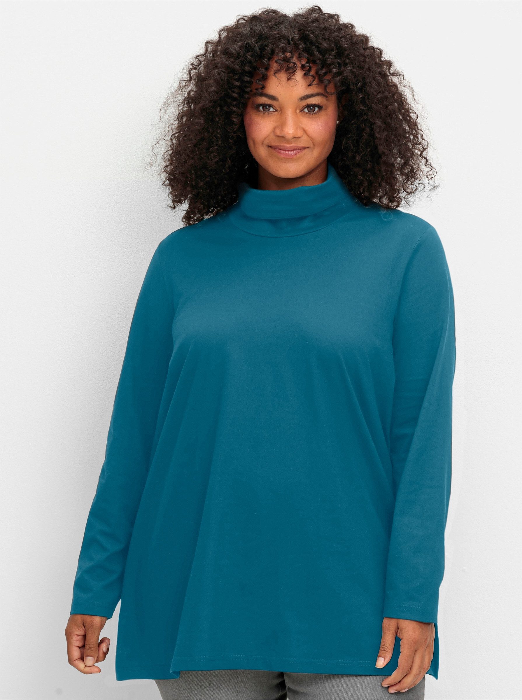 Sheego T-Shirt Rollkragenshirt günstig online kaufen