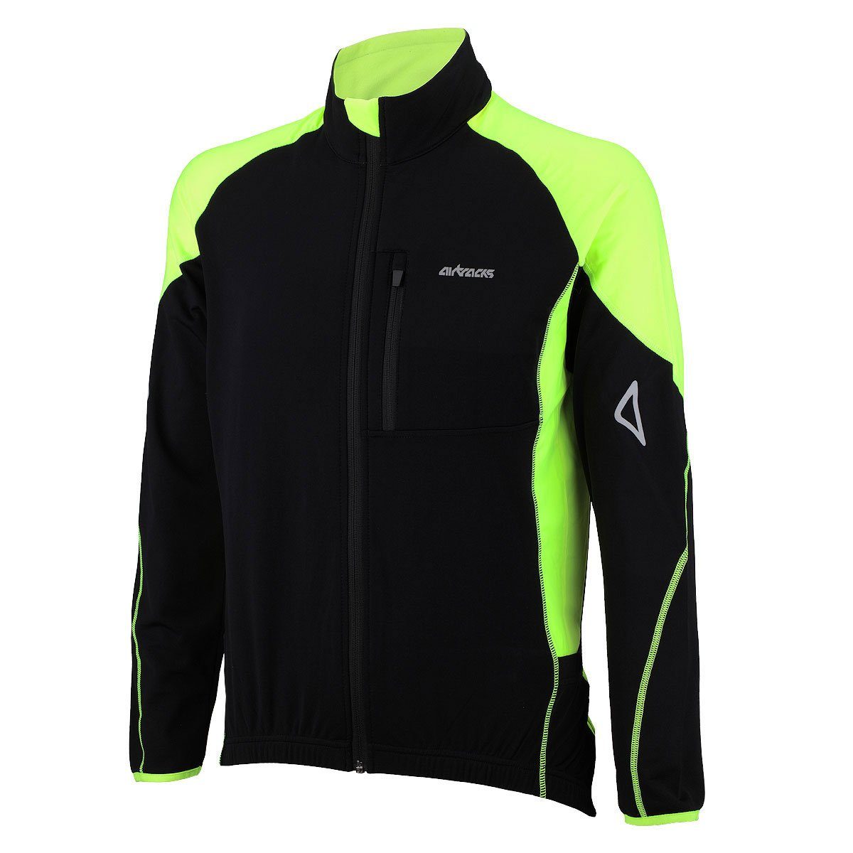 Airtracks Radtrikot Herren Thermo Fahrradtrikot Langarm Pro T - Radtrikot mit Winter Fleece optimal für Herbst-Winter » S M L XL XXL XXXL «