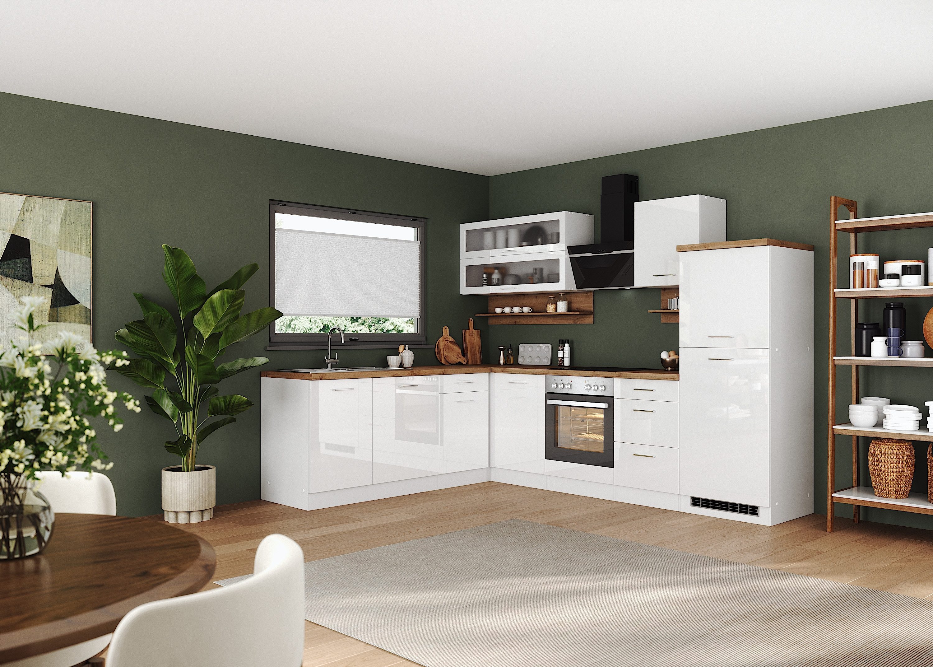 KOCHSTATION Winkelküche KS-Milan, Stellbreite 280/220 cm, günstig online kaufen