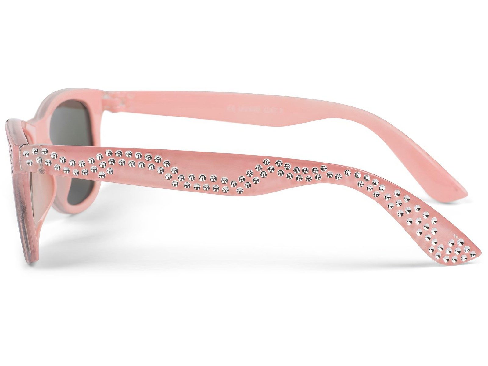 styleBREAKER Wayfarer Mädchen Nerd Sonnenbrille mit Strass (1-St)