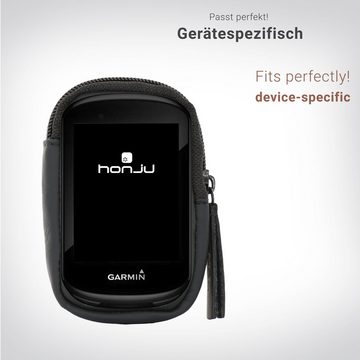 honju Fahrradcomputer Ledertasche für Garmin EDGE 830 / 530 (inkl. Solar-Versionen), Displayschutz, Schutz vor Kratzern & Schmutz