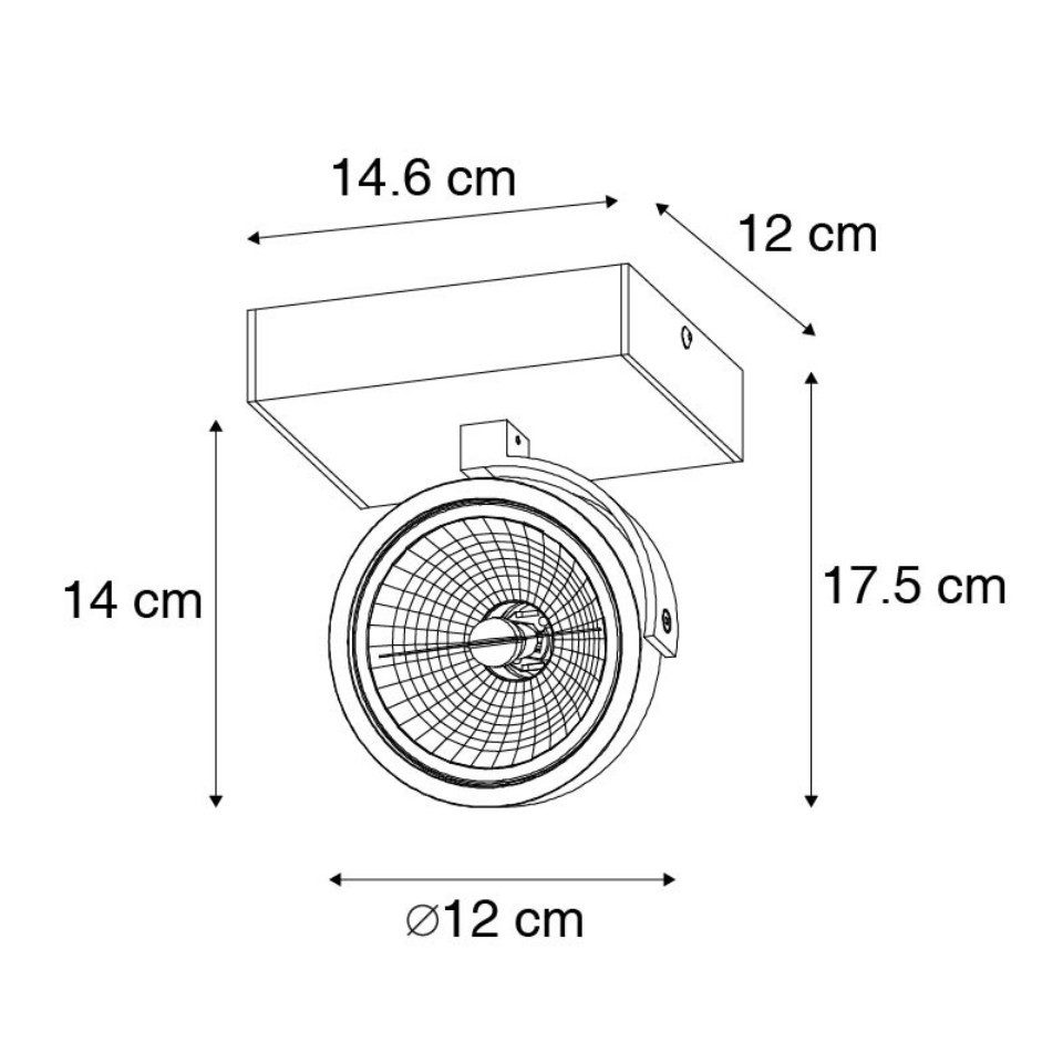 Qazqa LED Aufbaustrahler Go, ohne Leuchtmittel, Warmweiß, QAZQA Aufbau­spot, g9, Schwarz, Aluminium, Modern