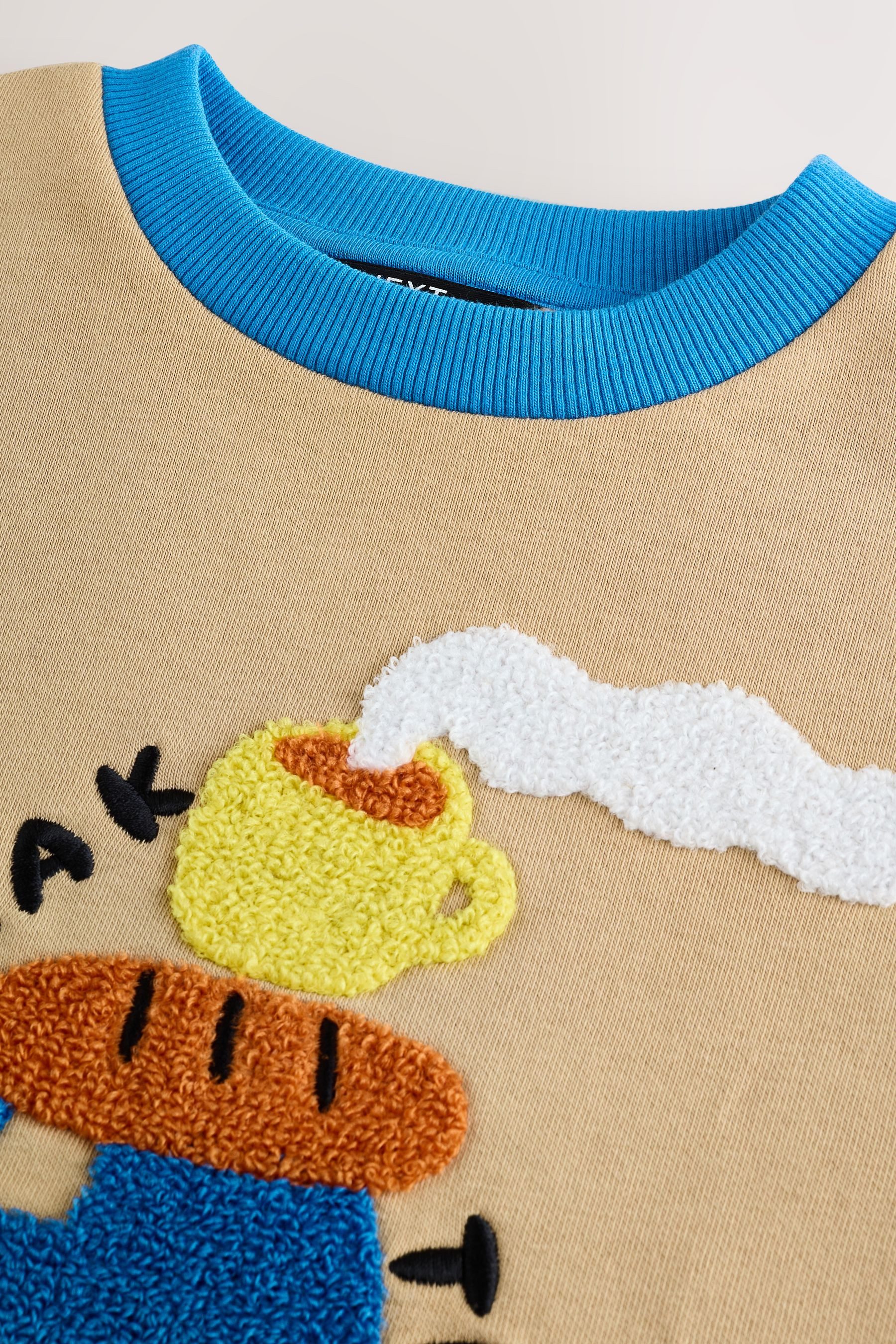 Next Sweat Suit: Sweatshirt and jogging pants in a color block design (2-piece set)