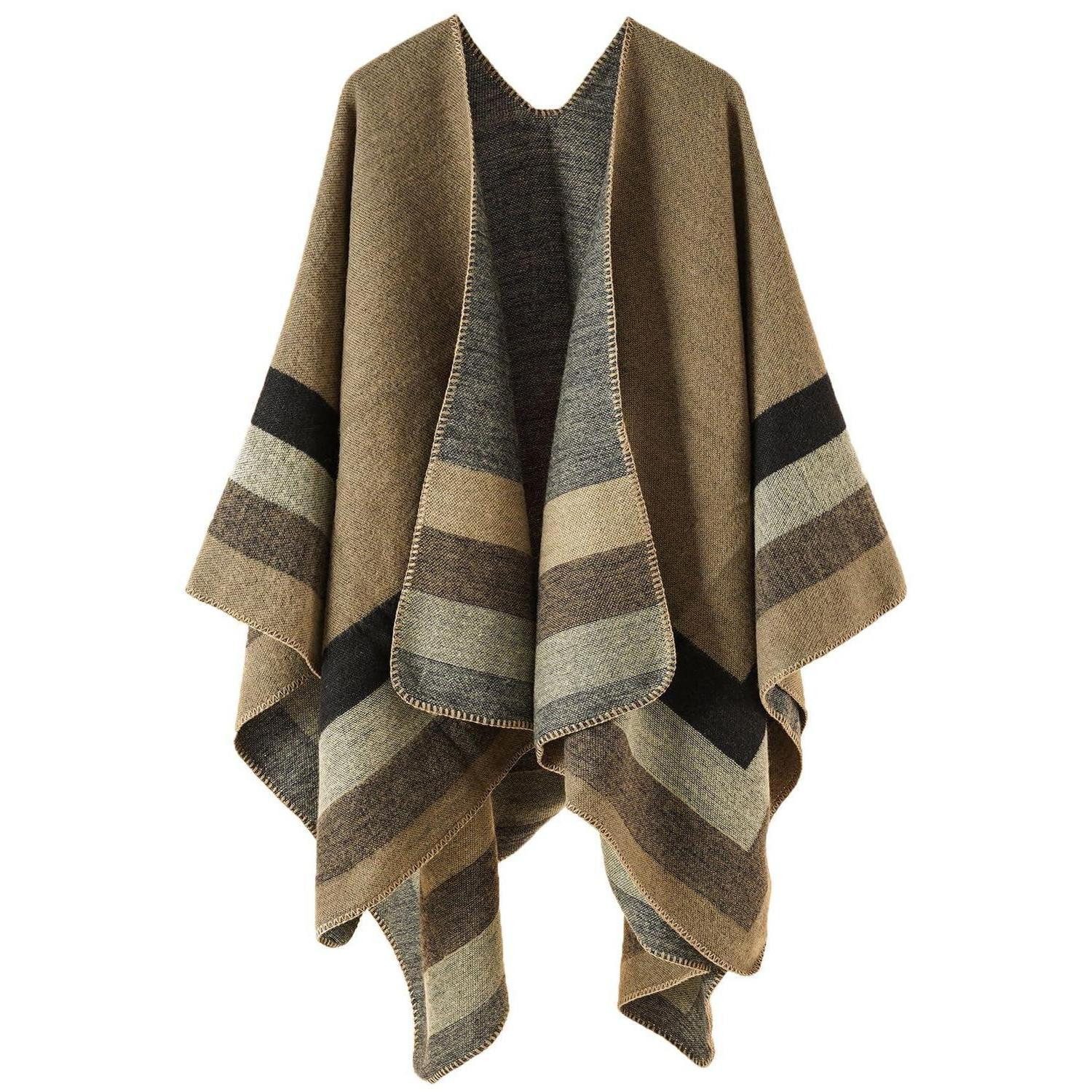 LuxusKollektion Poncho Damen Poncho Strick Winter Warm (1-St)