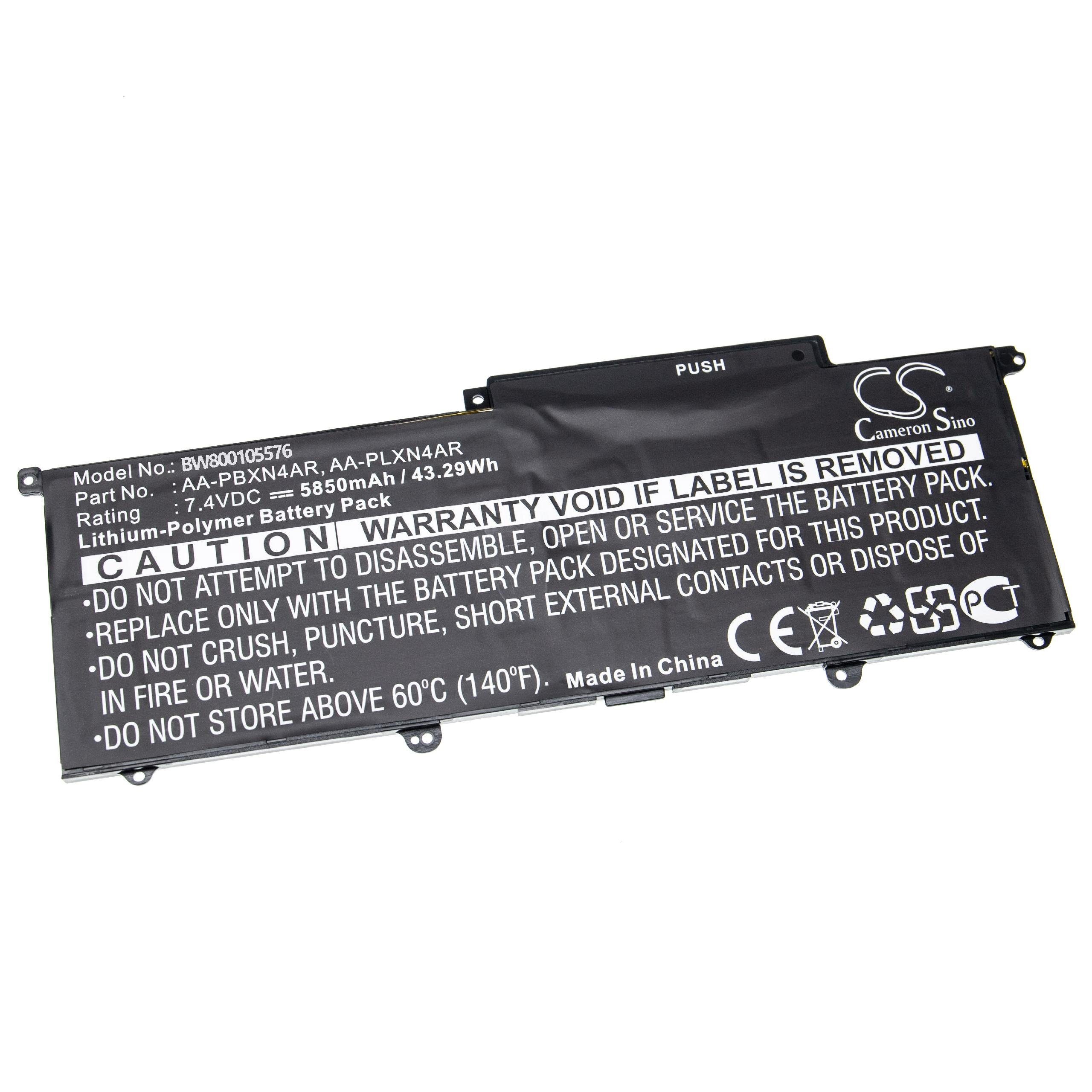 vhbw Ersatz für Samsung AA-PLXN4AR, AA-PBXN4AR für Laptop-Akku Li-Polymer 5880 mAh (7,5 V)