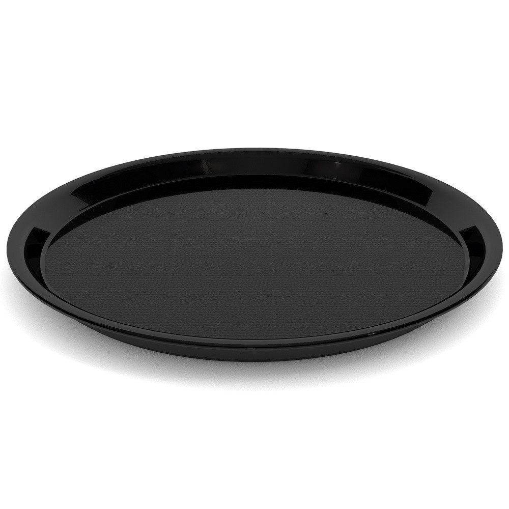 Ornamin Tablett Serviertablett, TPE, PS, Serviertablett Ø 37 cm l rutschhemmend l für Gastronomie