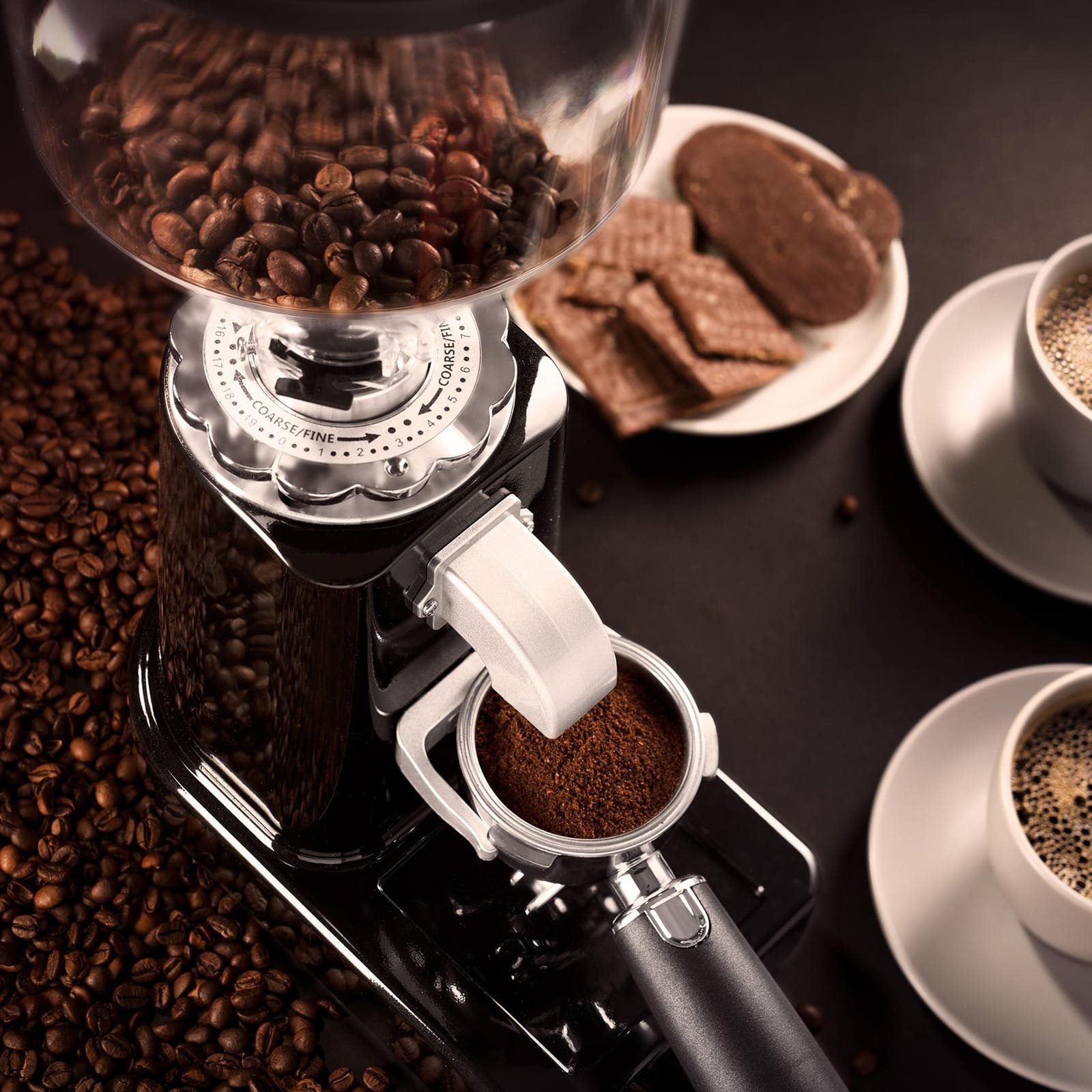 Royal Catering Mahl Maschine Kaffee Kaffeemühle W 200 200 elektrisch W 1000 ml Kaffeemühle Kunststoff