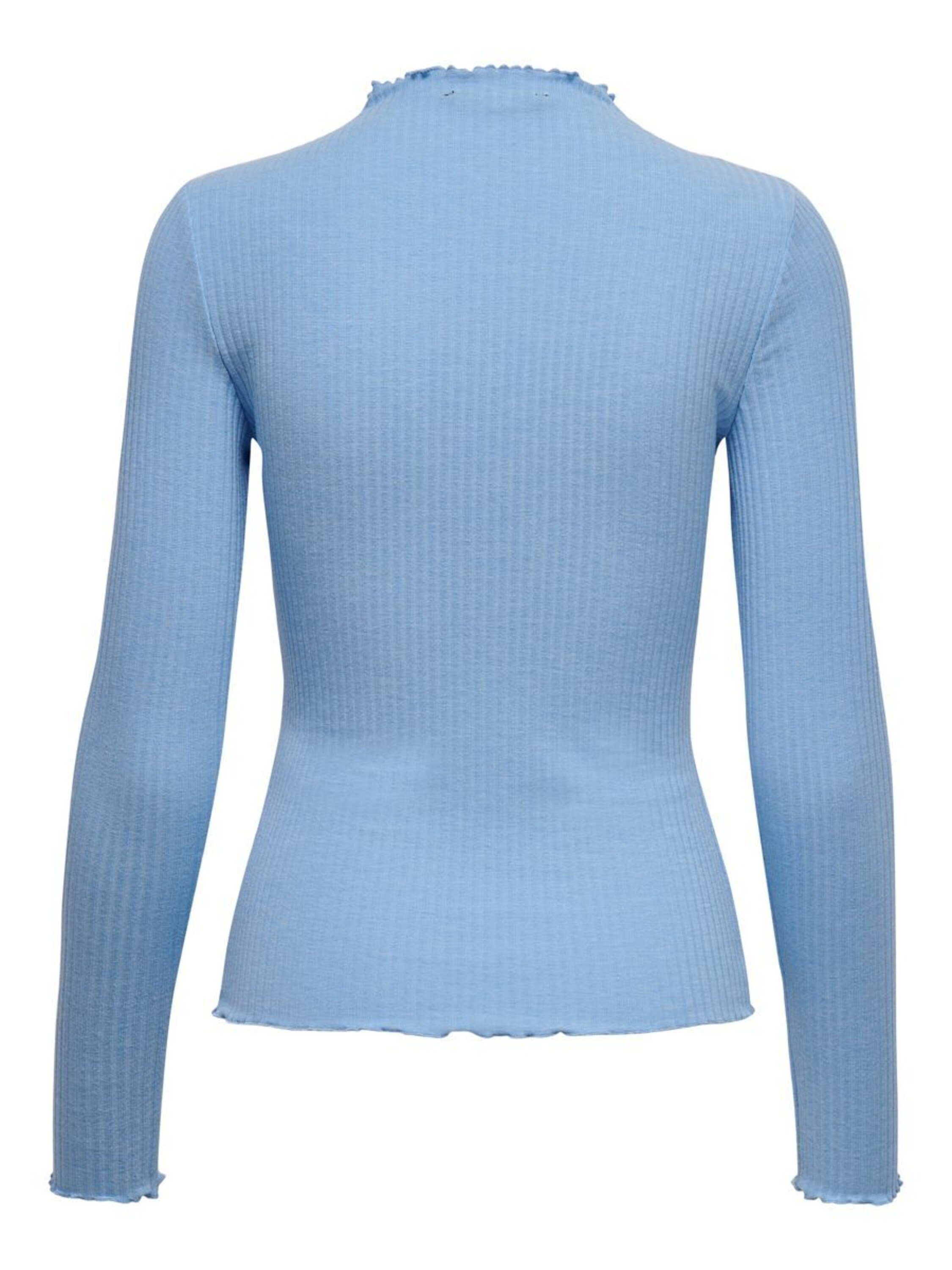Emma Plain/ohne Details, ultramarine Rüschen, Detail Weiteres (1-tlg) Langarmshirt ONLY