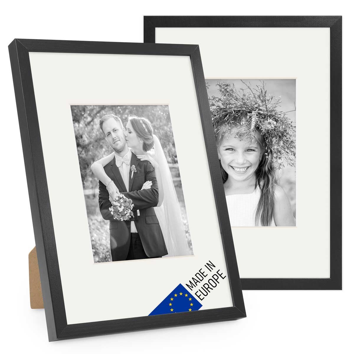 PHOTOLINI Bilderrahmen 2er Set Echtholz mit günstig online kaufen