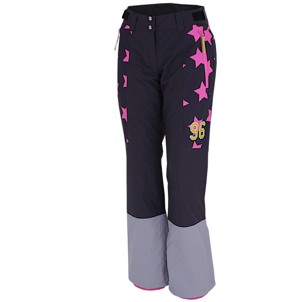 Icepeak Skihose Clearfield Winterhose Snowboardhose Kontrastfarbenes Sternen Design, Schneefang, erhöhter Bund