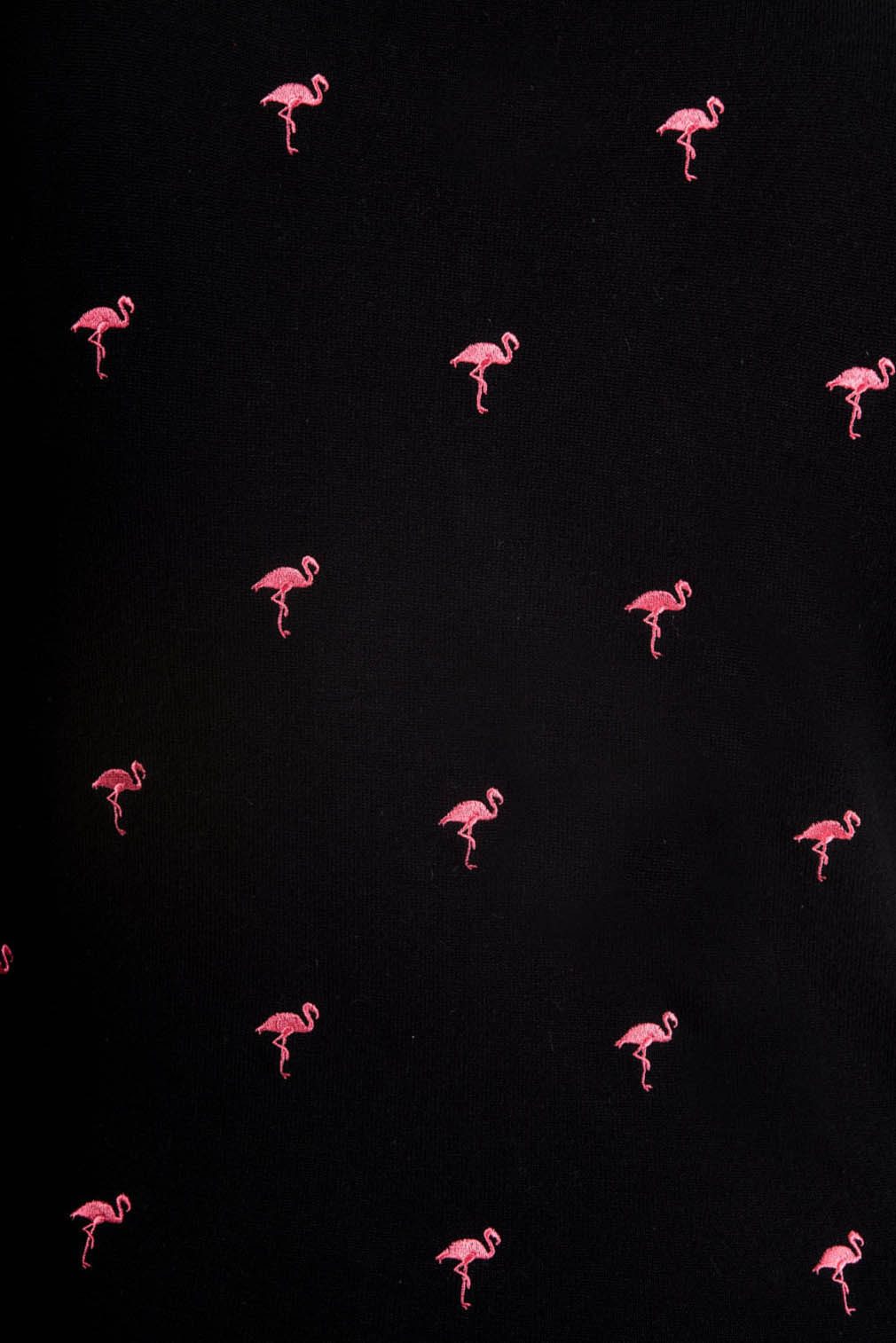 Strickjacke Golden Touch Flamingo Schwarz Rosa