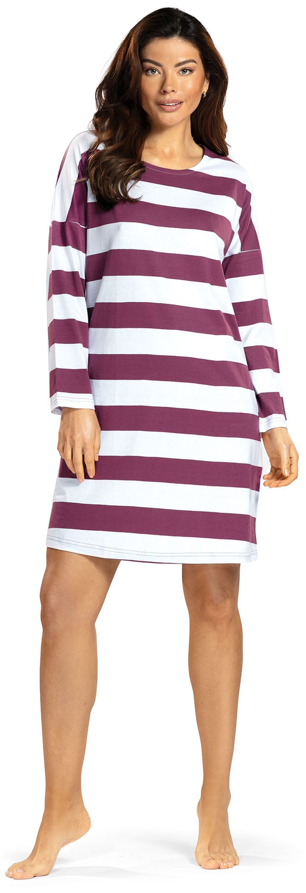 comtessa Nachthemd Lovely Dreams (Set, 1-tlg., 1-teilig) Damen Sleepshirt ca.95cm Schlafshirt Baumwolle Drop-Shoulder-Form
