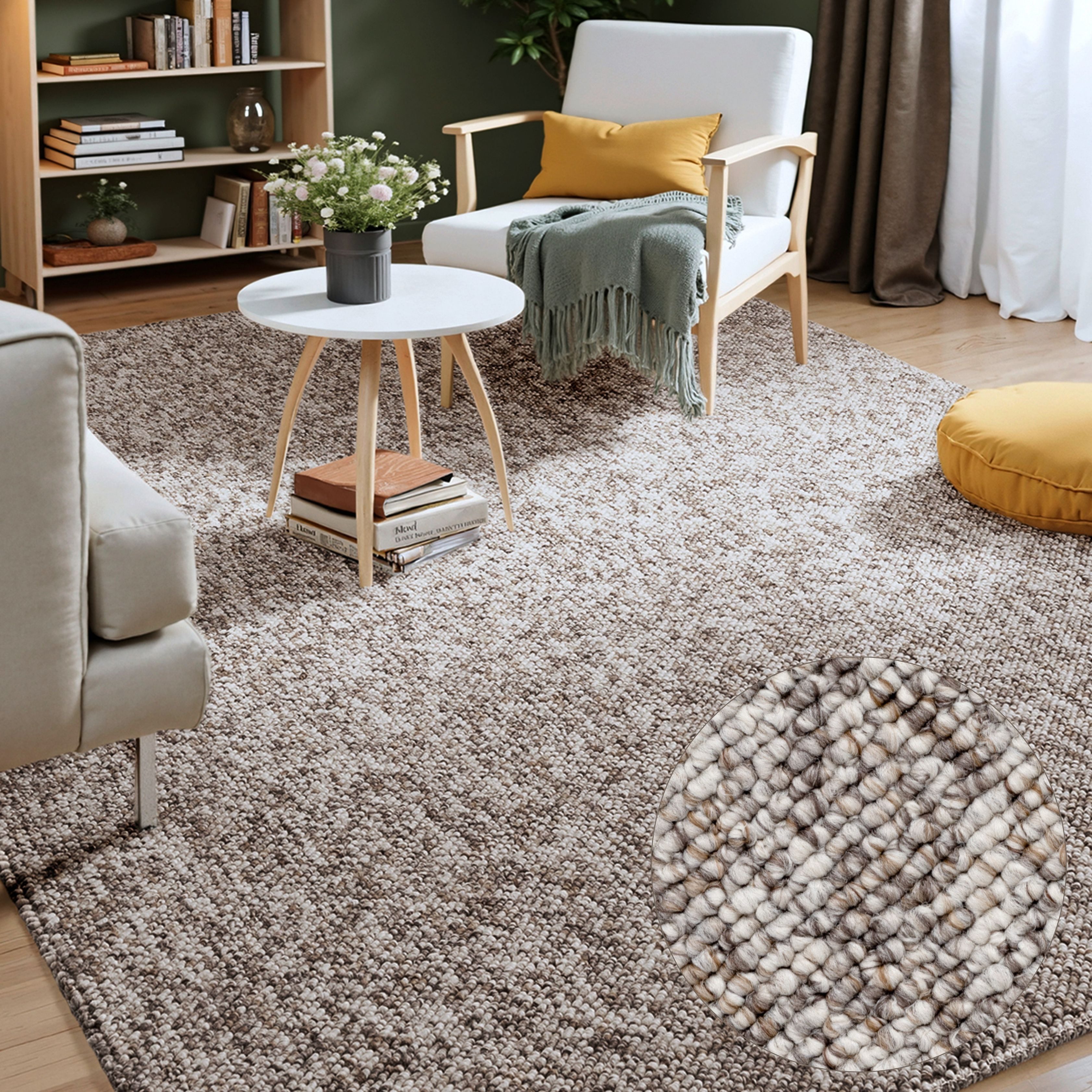 ELLE DECORATION Teppich Rocco, rechteckig, Höhe: 10 mm, Дорожка, waschbar, Wohnzimmer, Esszimmer, Woll-Optik
