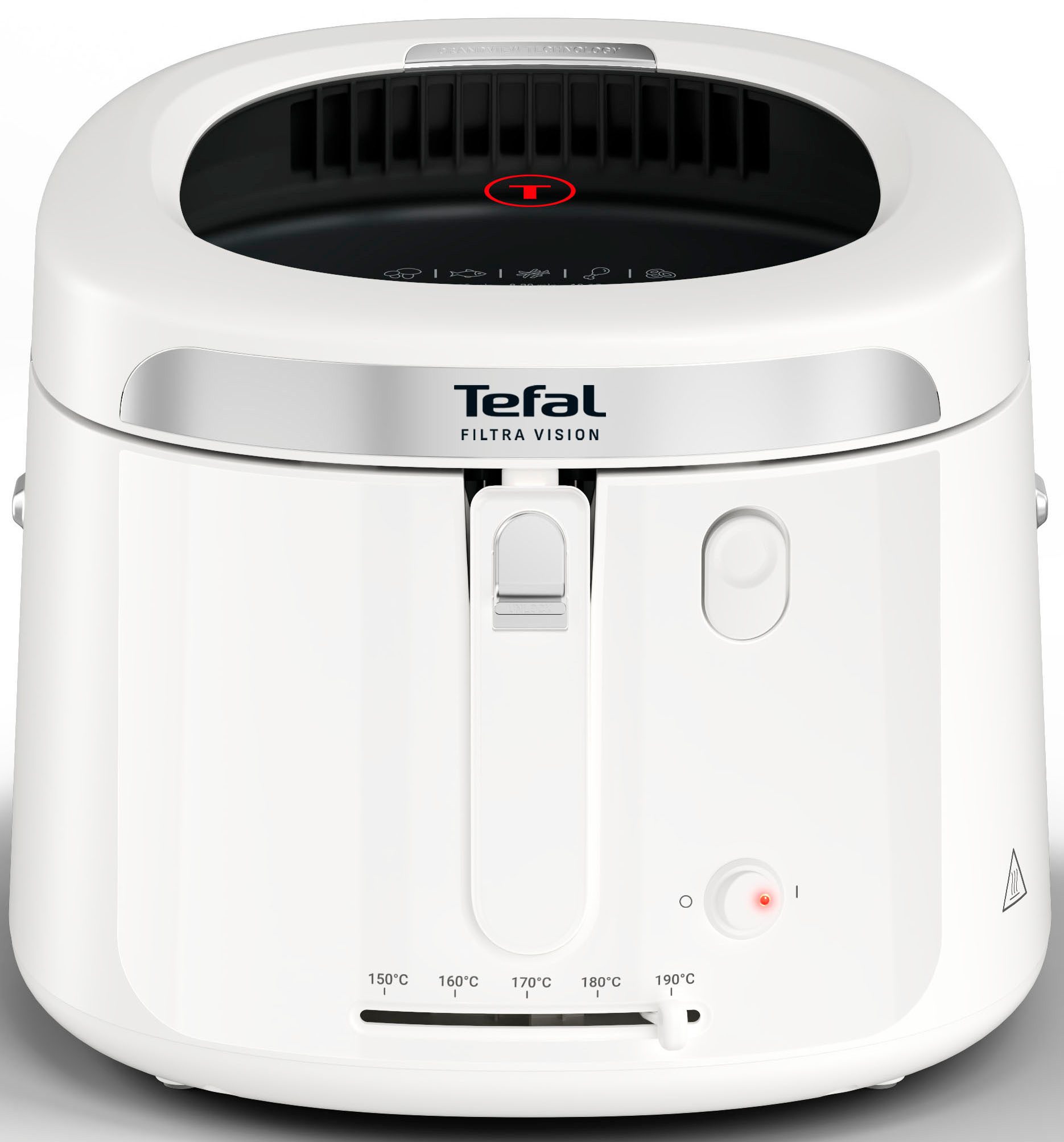Tefal Fritteuse Filtra Vision, 1,2 kg Fassungsvermögen, bis zu 4 Portionen, 1900 W, extragroßes Sichtfenster für bessere Sicht, Filtersieb, FF2541